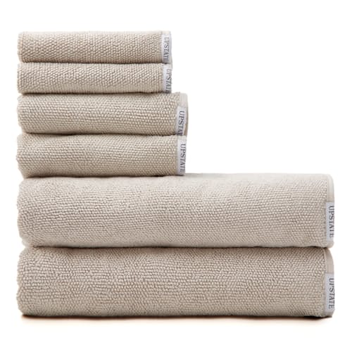 Textured Organic Cotton Towel textured_Tarragon / Bath Towel