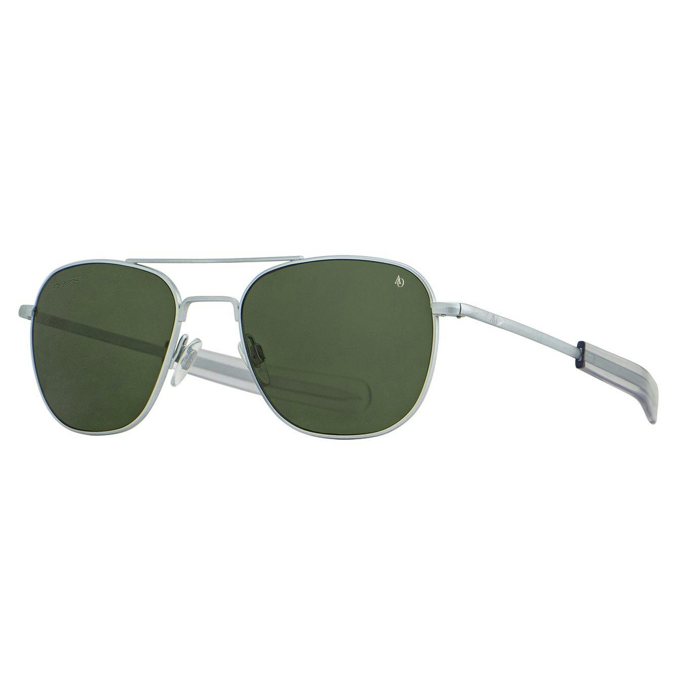 Original | Optical Matte Sunglasses - Green | American Pilot Silver/Polarized Huckberry Nylon