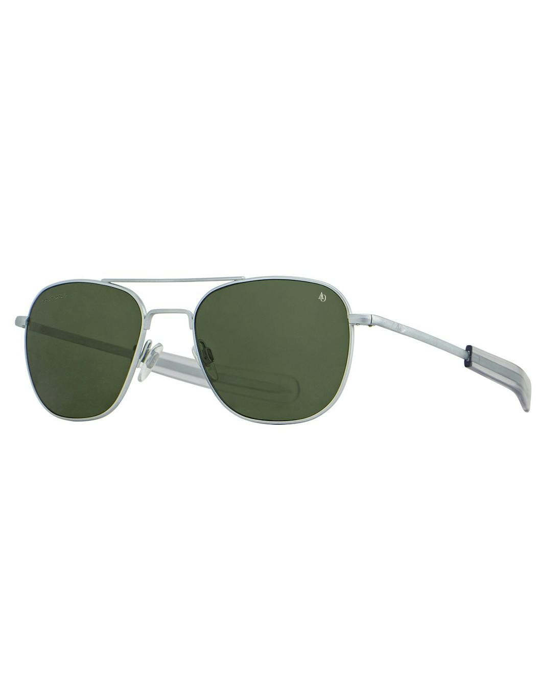 American Optical Original Pilot - Matte Silver/Polarized Nylon Green |  Sunglasses | Huckberry