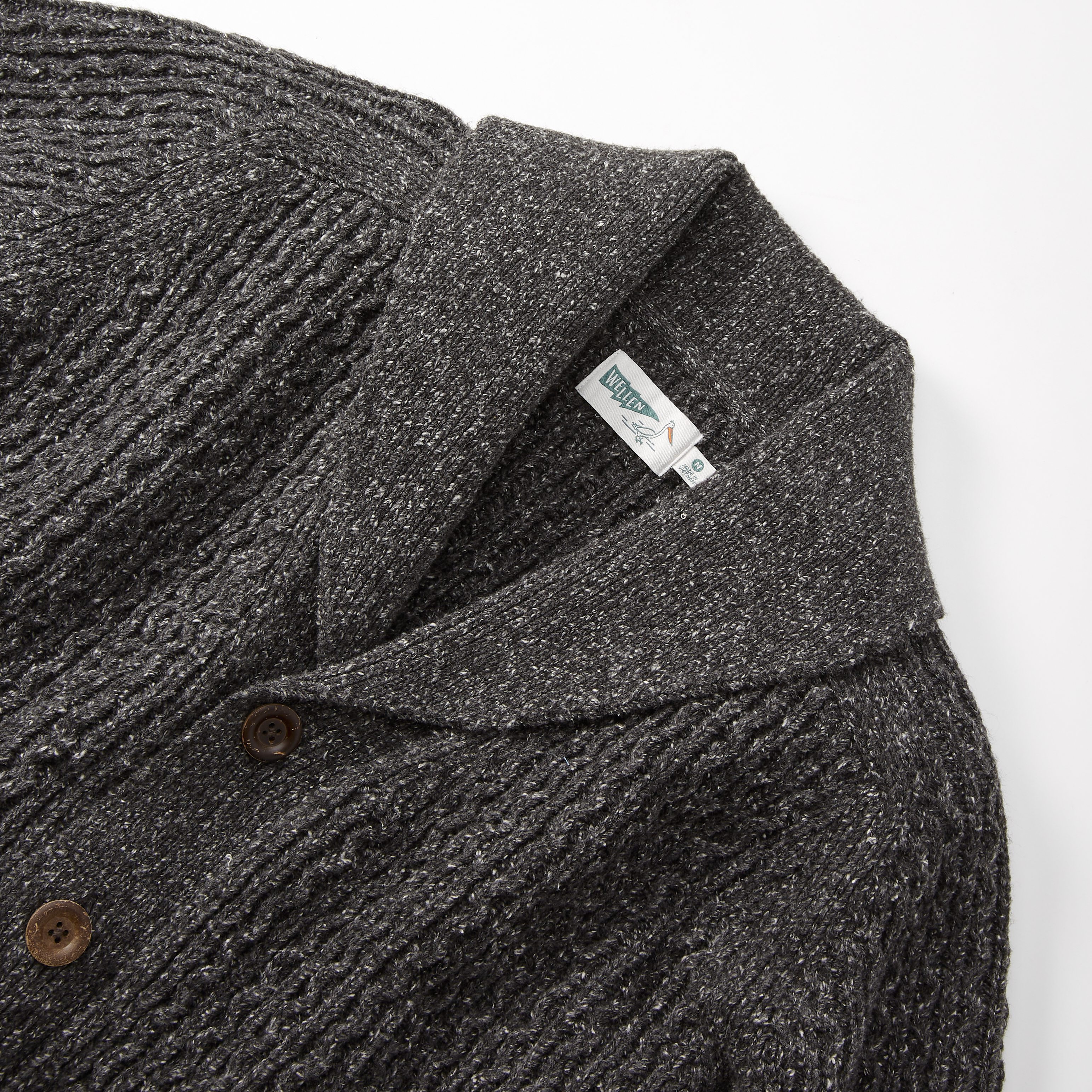 Wellen Recycled Cotton Headlands Cardigan Sweater - Heather