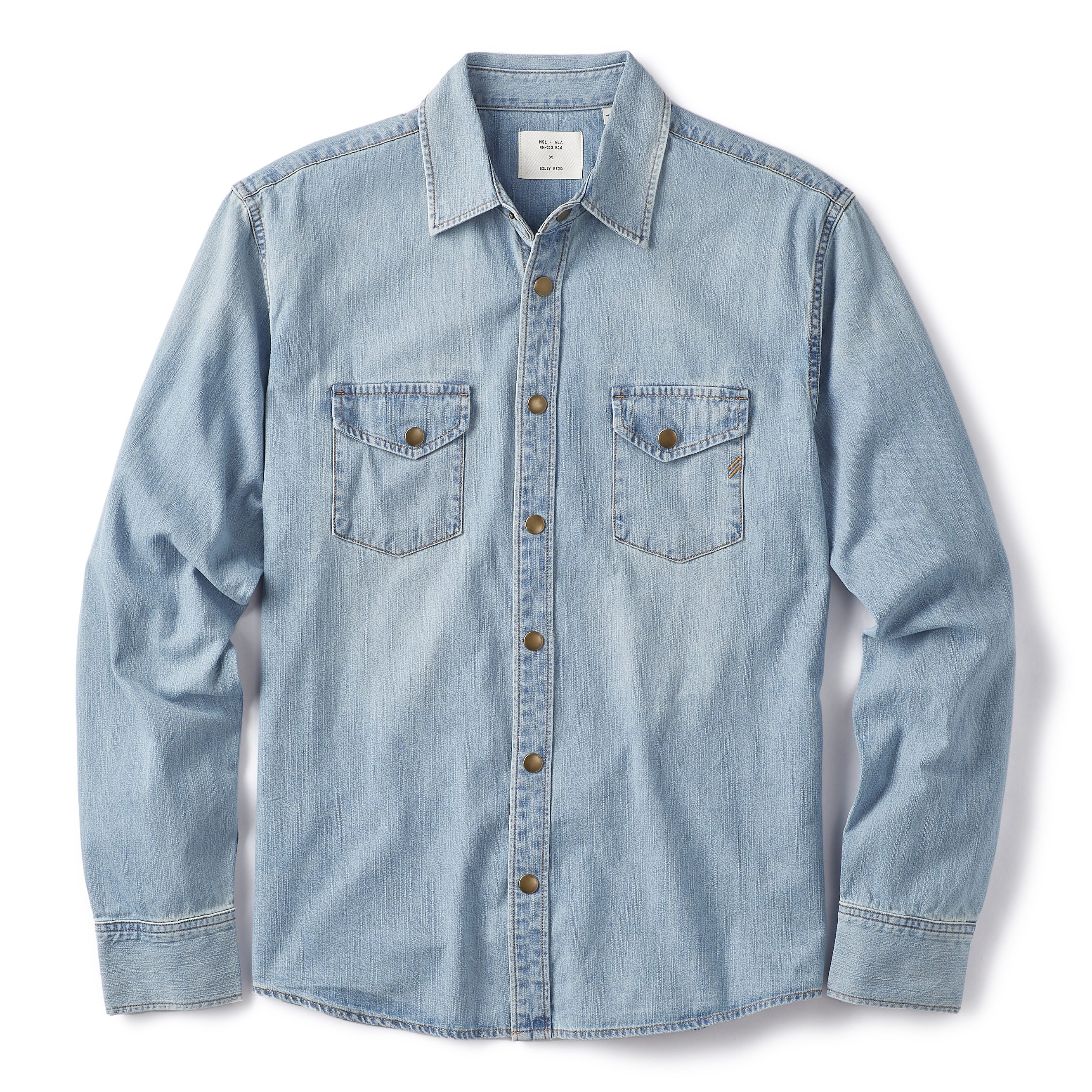Blue Ranchwear Men's Medium Wash Long Sleeve Snap Western Denim Shirt -  Country Outfitter
