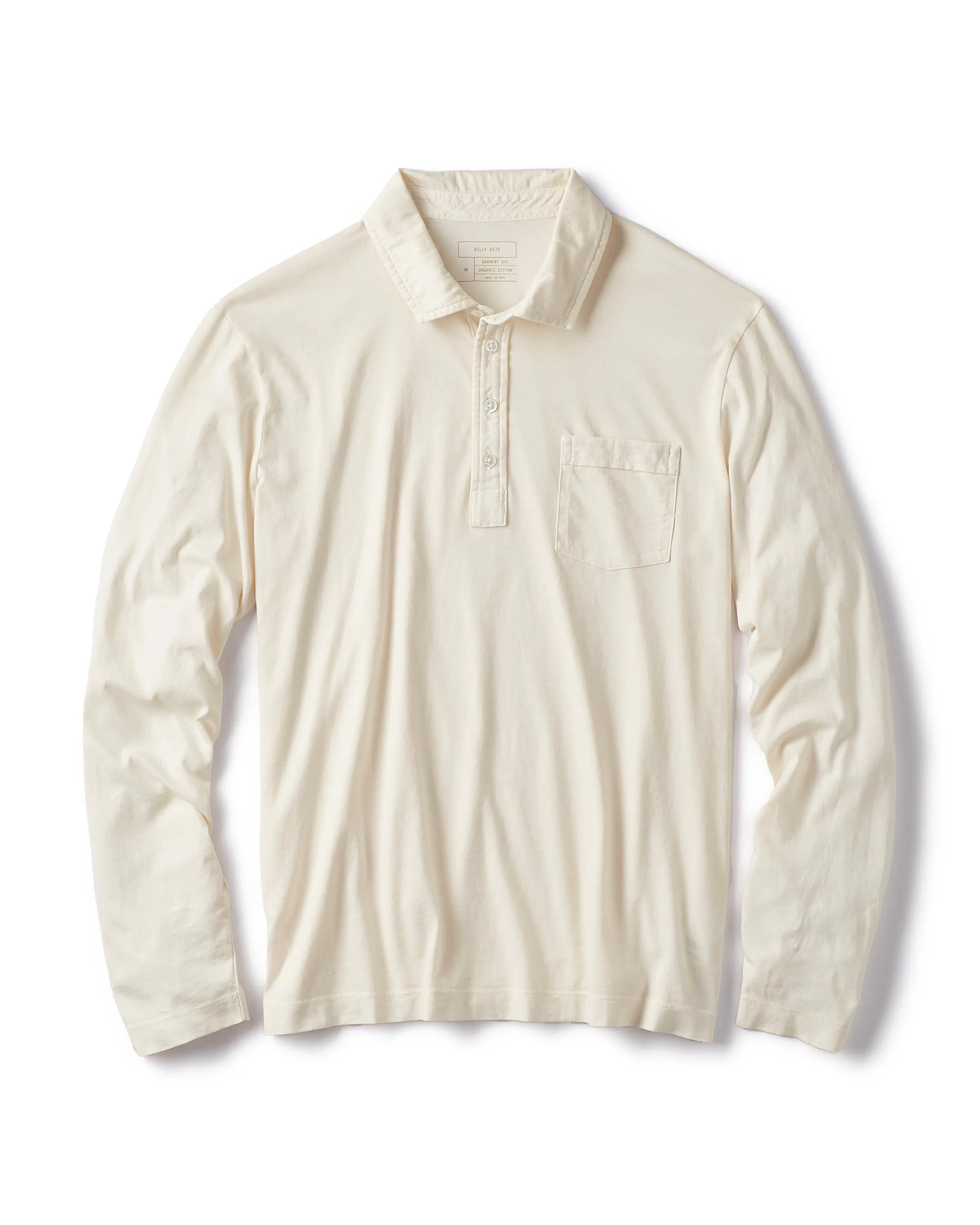 Billy Reid Pensacola Long Sleeve Polo - Tinted White | Polo Shirts | Huckberry Billy Reid Pensacola Long Sleeve Polo - Tinted White | Polo Shirts | Huckberry