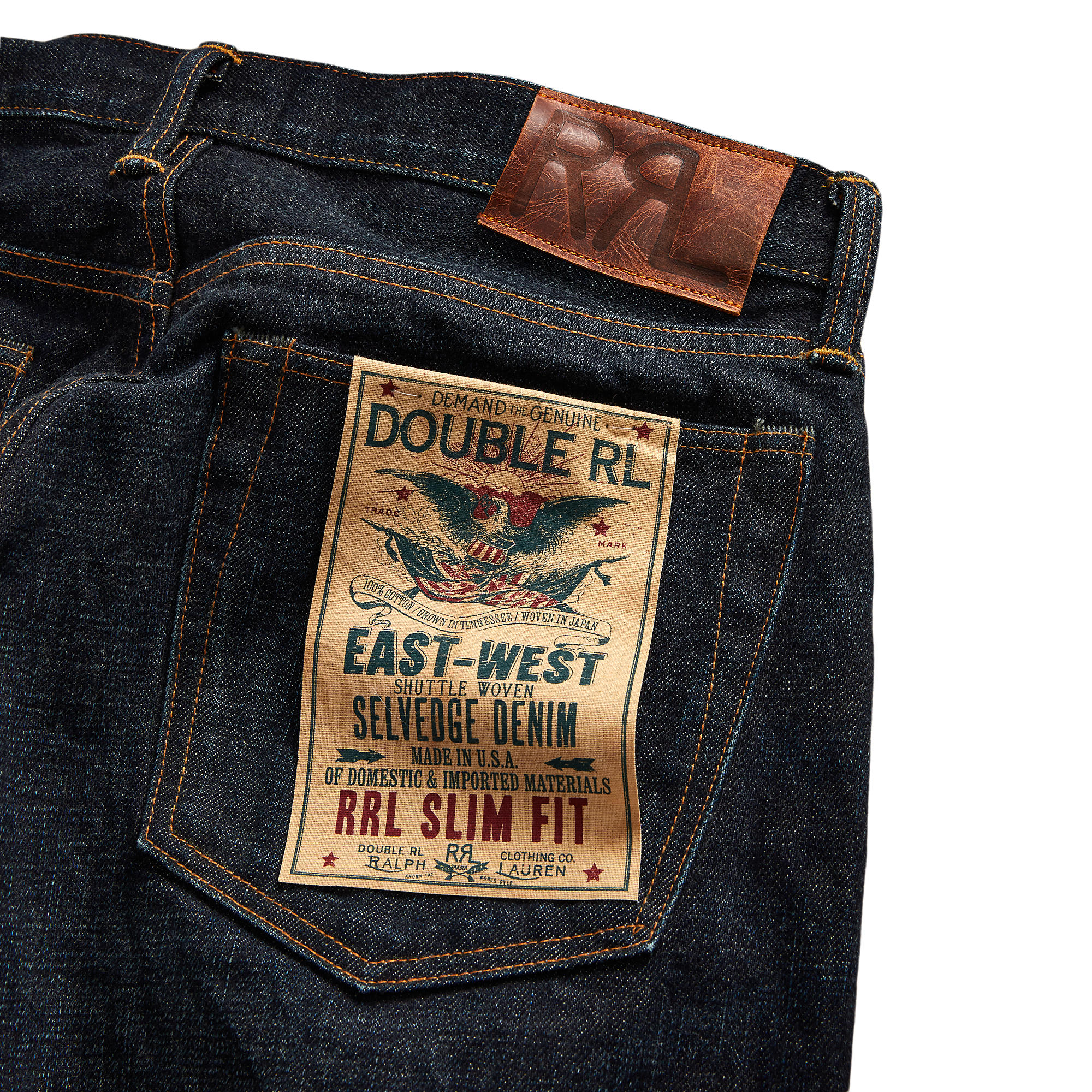 RRL Selvedge Slim Fit Denim Jean Bristow Wash Jeans Huckberry