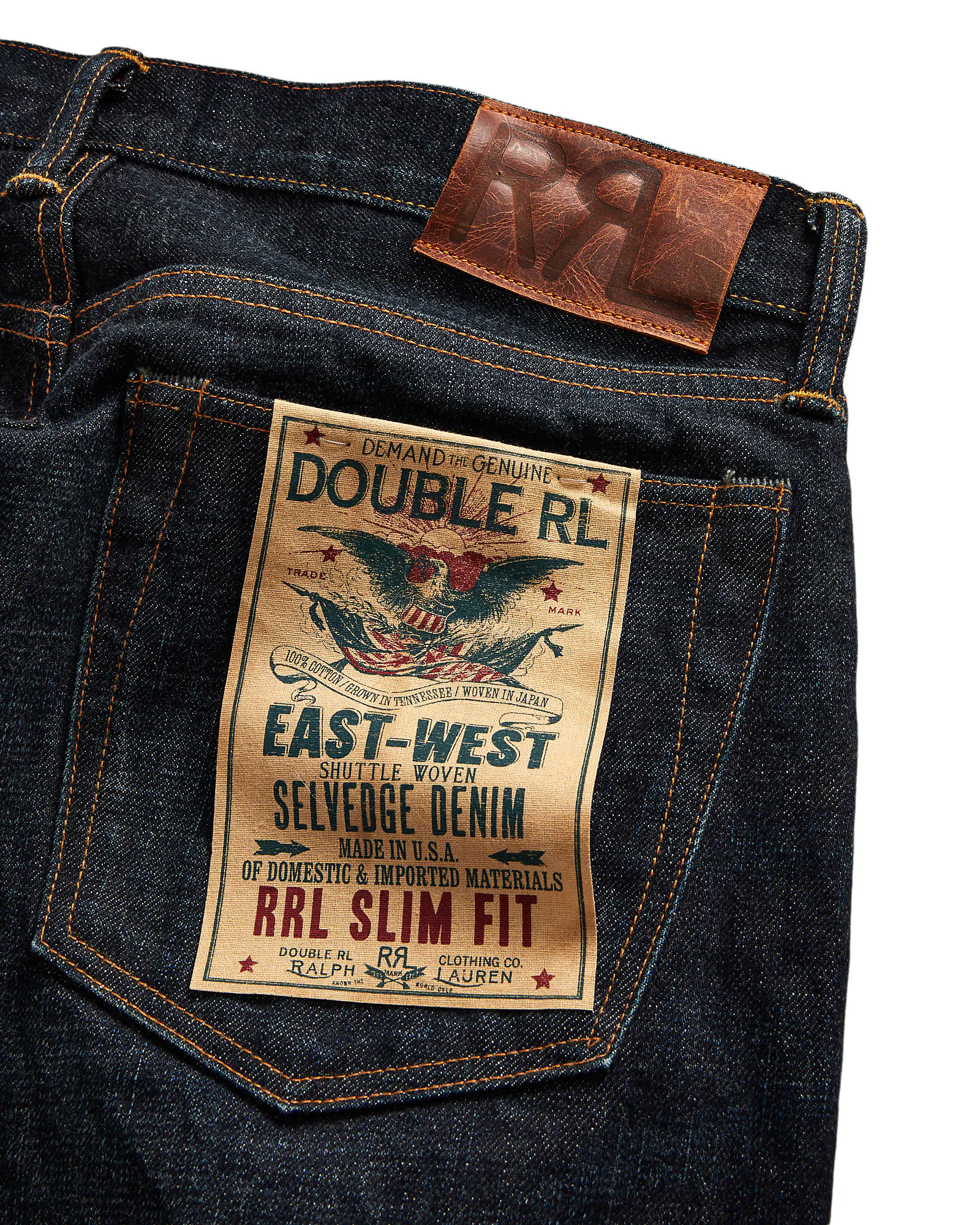 RRL Selvedge Slim Fit Denim Jean Bristow Wash Jeans Huckberry