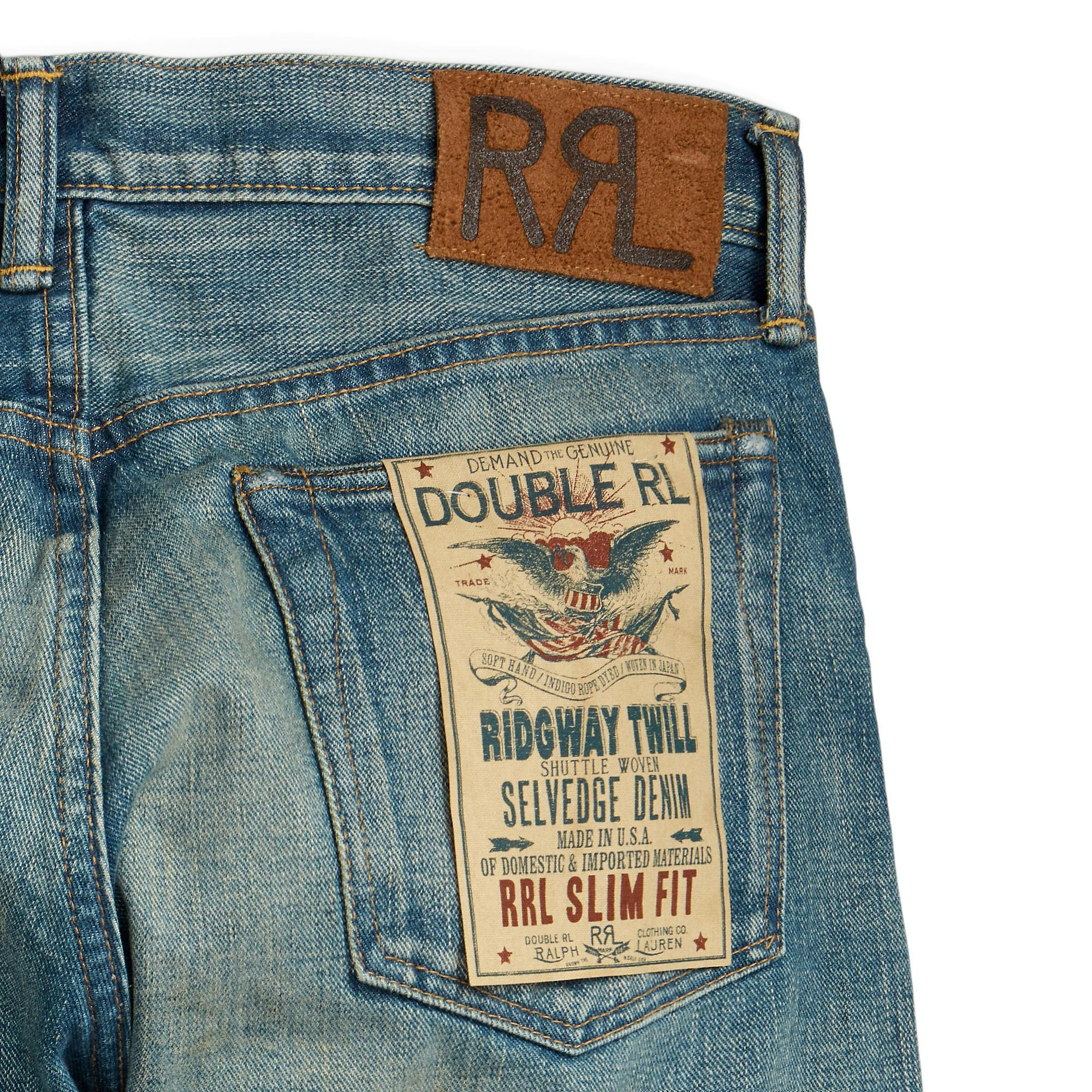 RRL Selvedge Slim Fit Denim Jean - Ridgeway Wash | Jeans | Huckberry