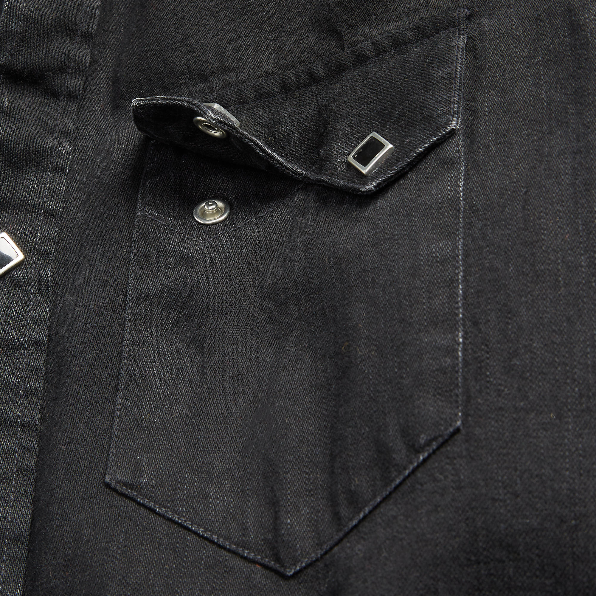 RRL Denim Sawtooth Western Workshirt - Black | Denim Shirts