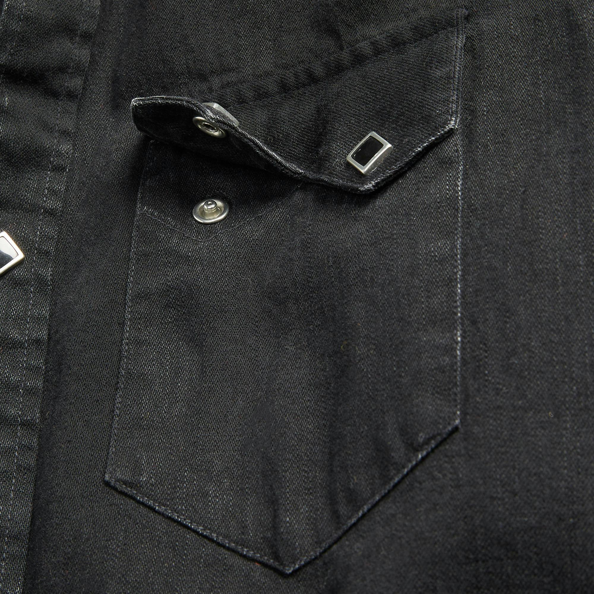 RRL Denim Sawtooth Western Workshirt - Black | Denim Shirts 