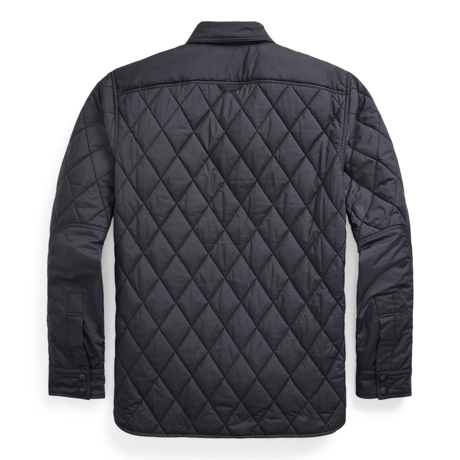 RRL Knox Nylon Quilted Work Shirt - Polo Black | Long Sleeve
