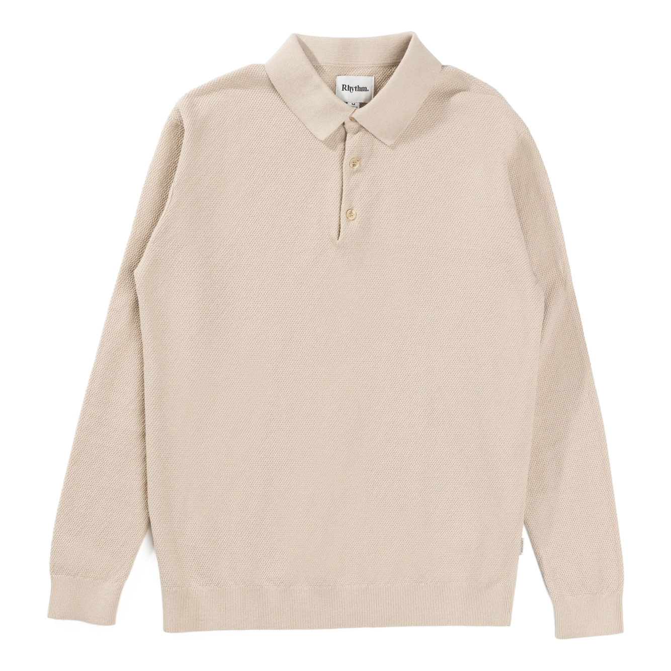 DAIRIKU Long Sleeve Polo Knit ニットポロ　美品 82529_Rhythm_Textured_Knit_Lon