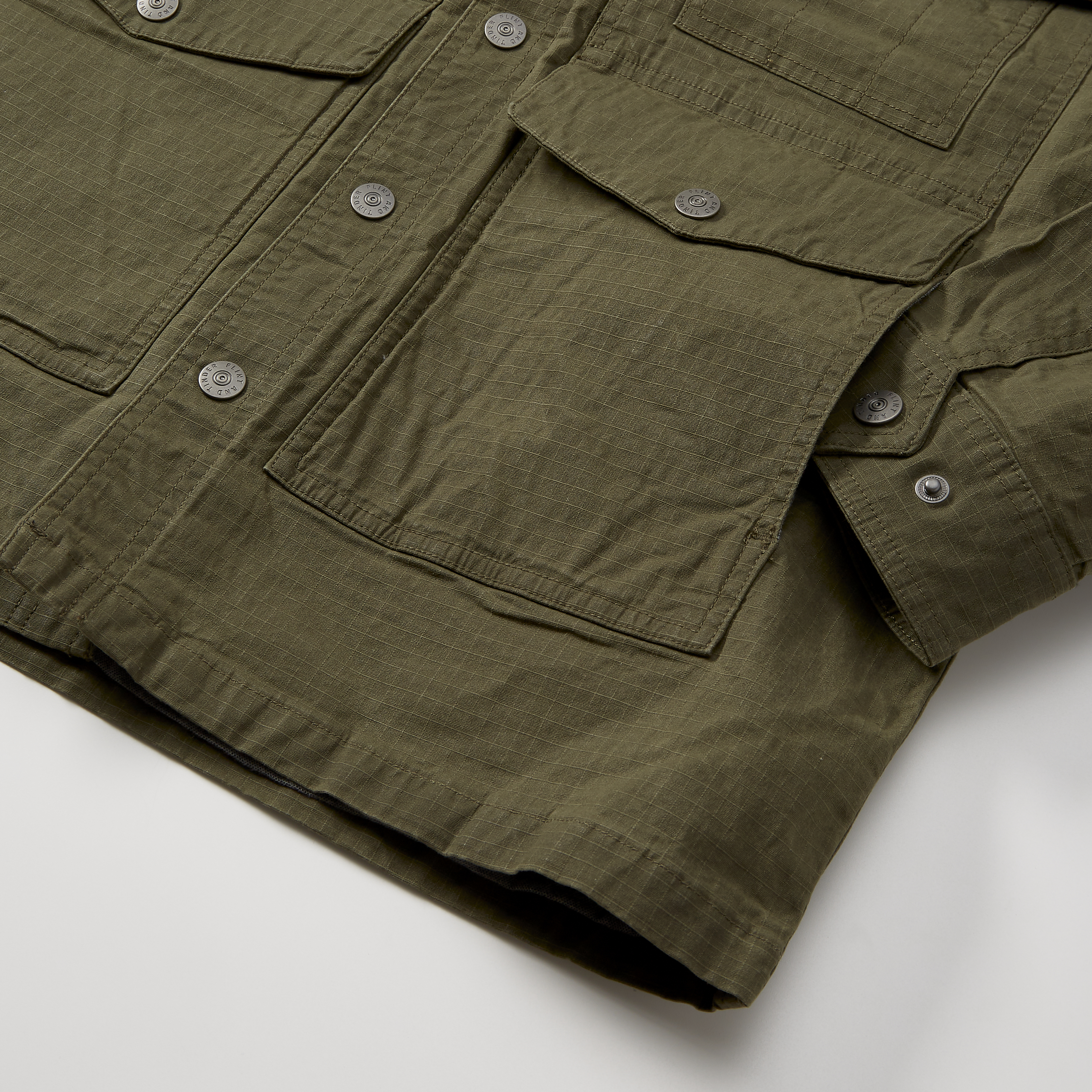 Flint and Tinder Stretch Ripstop Waxed Field Jacket - Fatigue