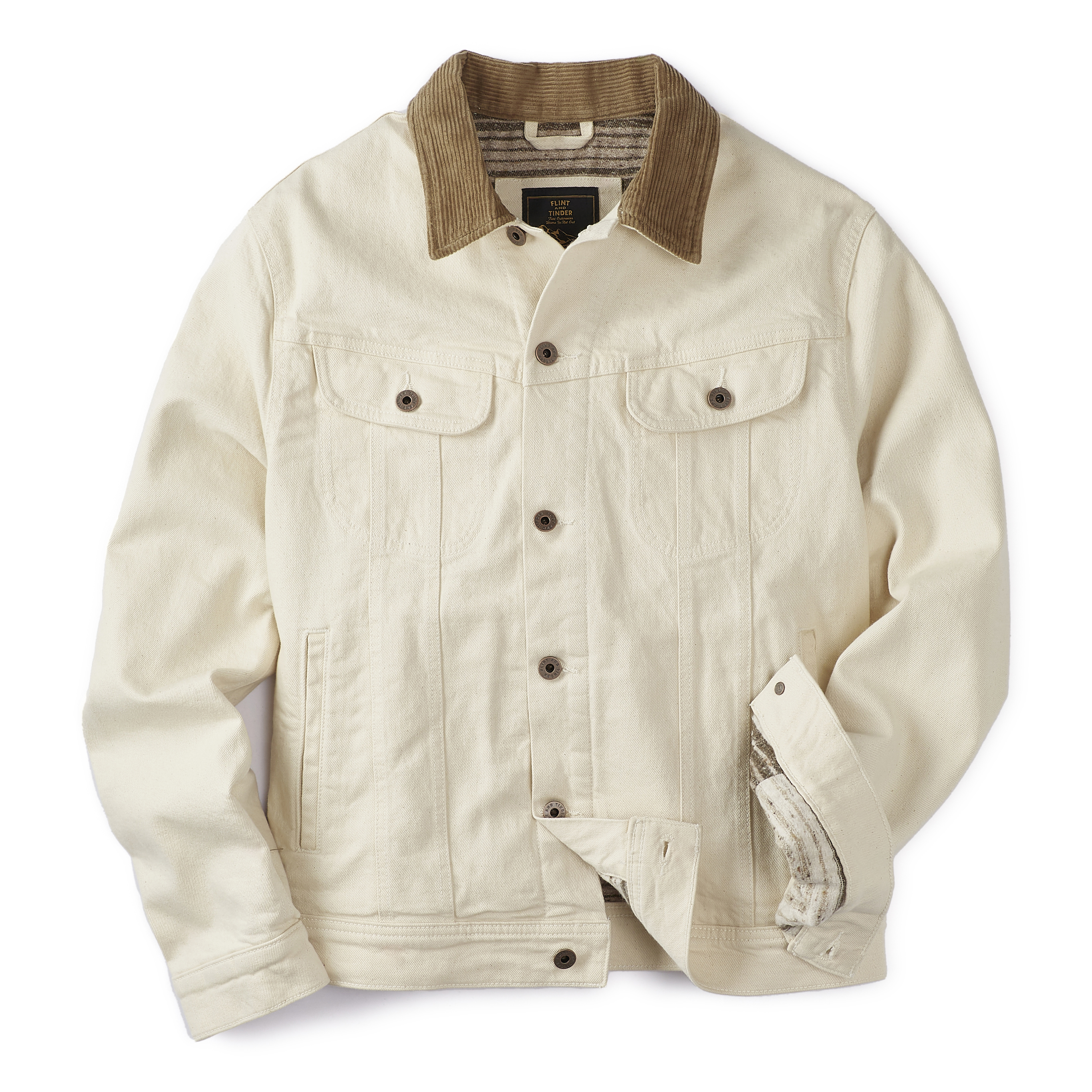 Flint and Tinder Flannel-Lined Denim Trucker Jacket