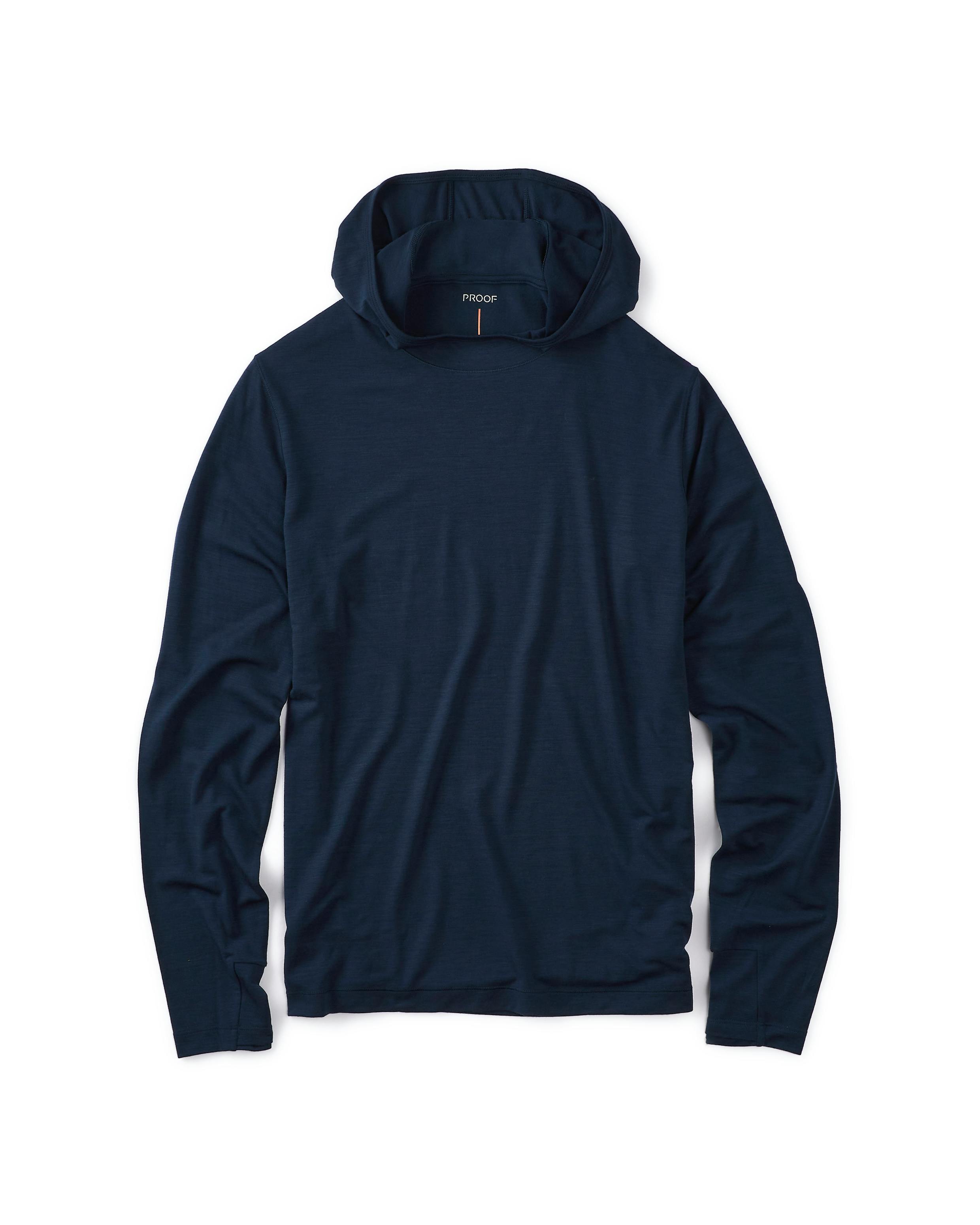 Proof 72-Hour Merino UPF Hoodie Navy Pullover Hoodies Huckberry