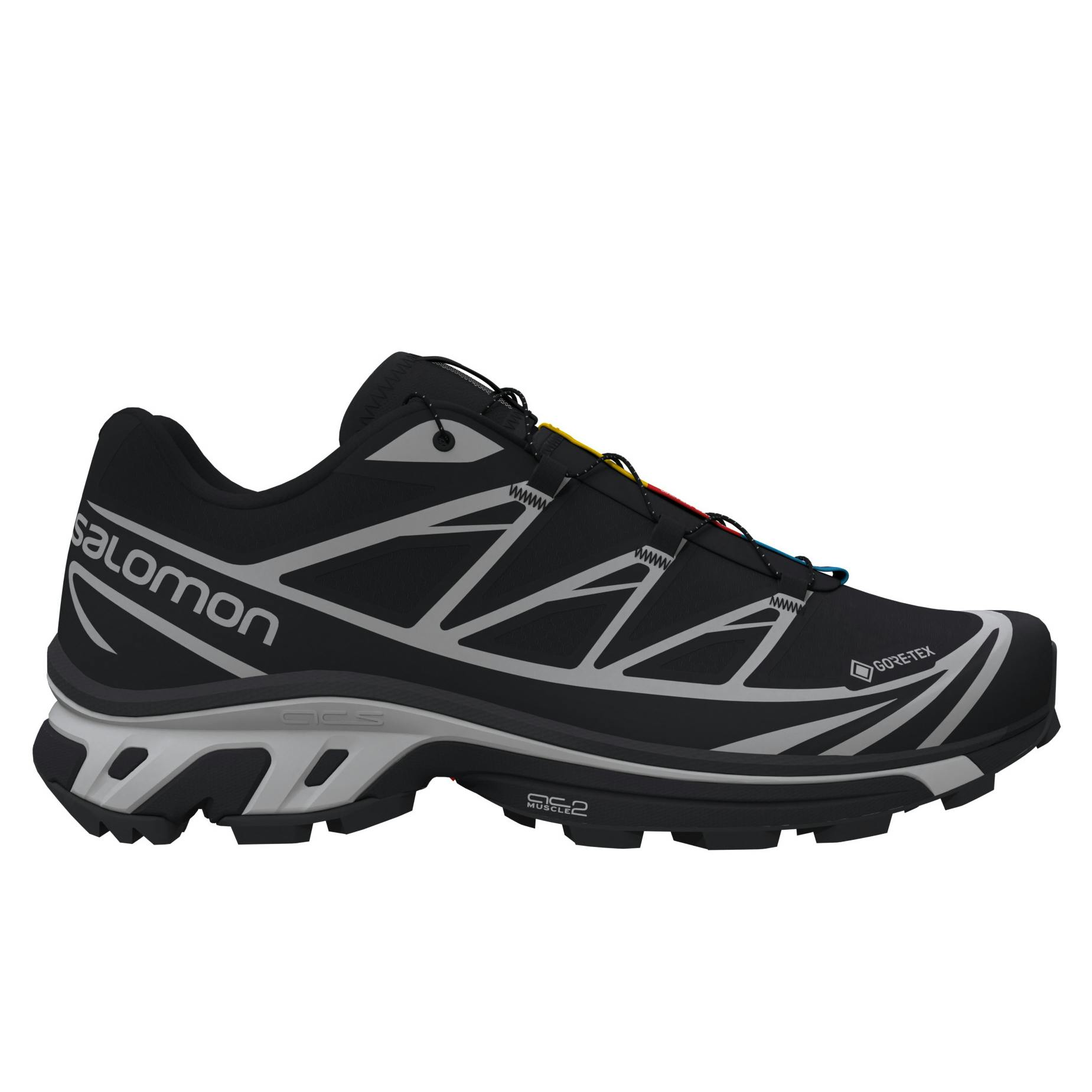 Salomon XT-6 GTX Trail Sneaker - Black/Black/Ftw Silver | Trail ...