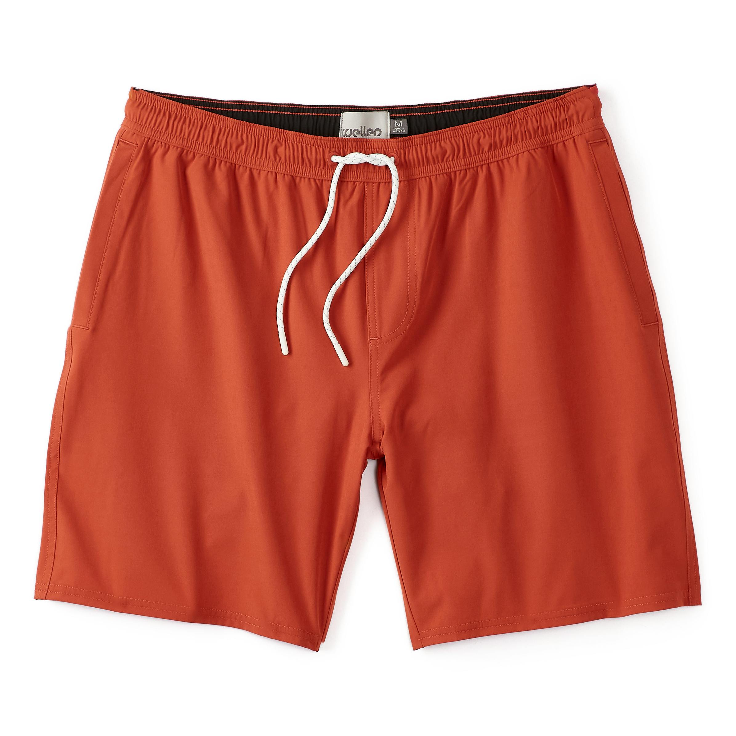Wellen Performance Lined Swim Trunks - 7 - Solid Red