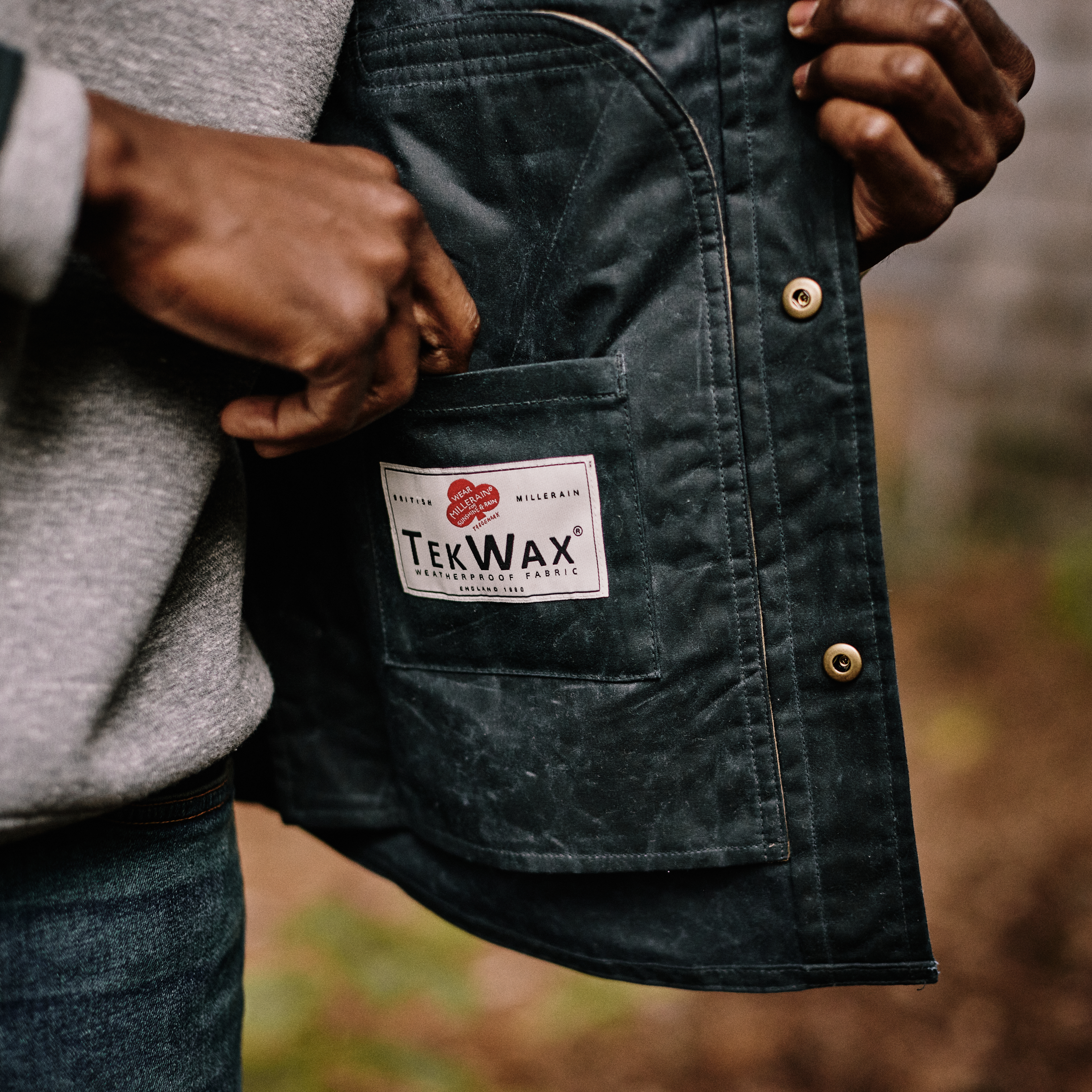 Flint and Tinder Bighorn Waxed Shirt Jacket - Navy | Waxed Jackets