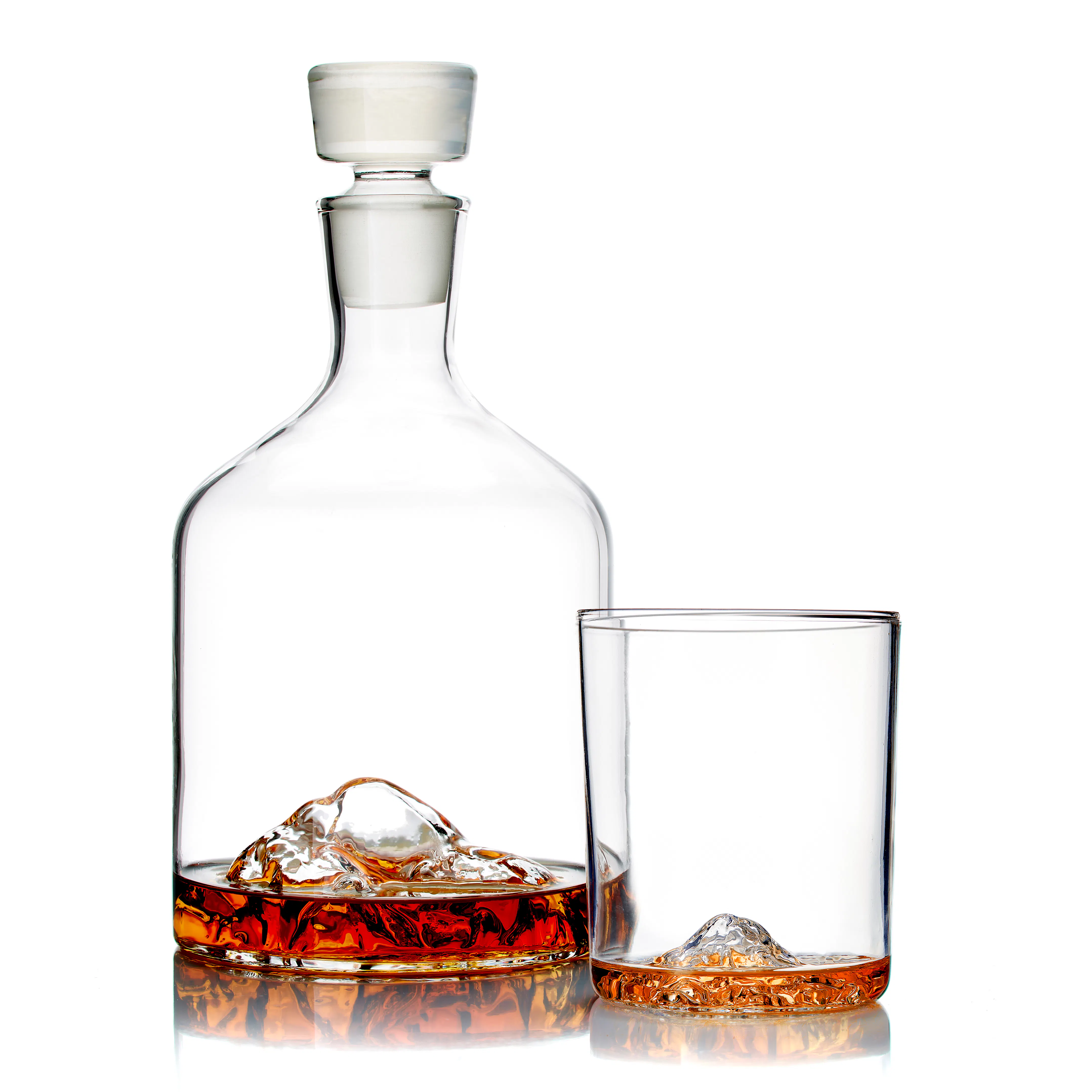 Whiskey Peaks Mountain Decanter + Mt. Rainier Set of 2 Whiskey