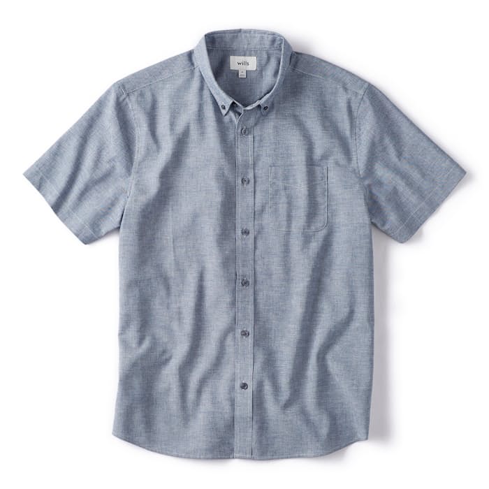 Image of Wrinkle-Free Linen Short Sleeve Shirt