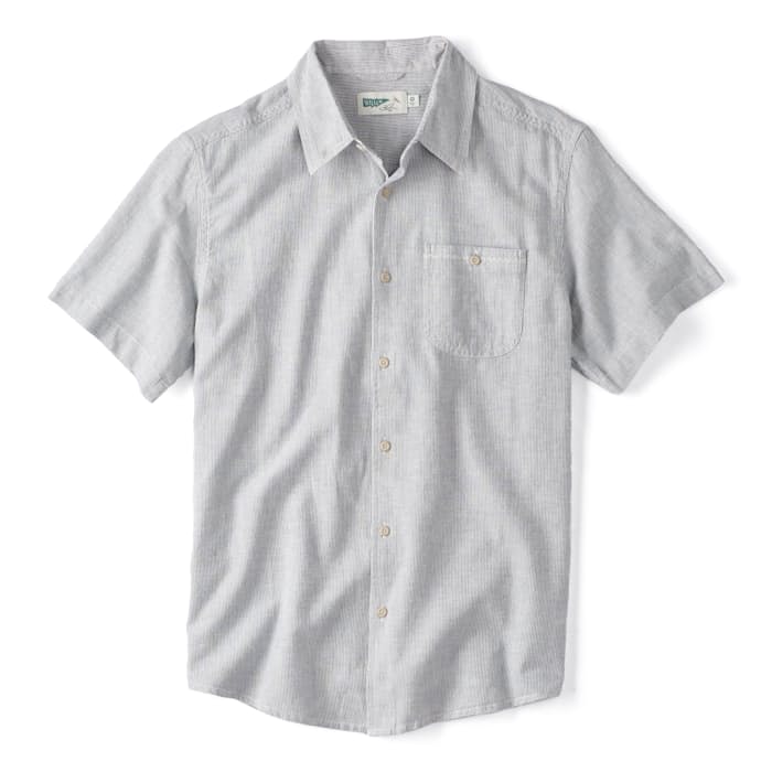 Image of Easy Hemp Stripe Short Sleeve Shirt