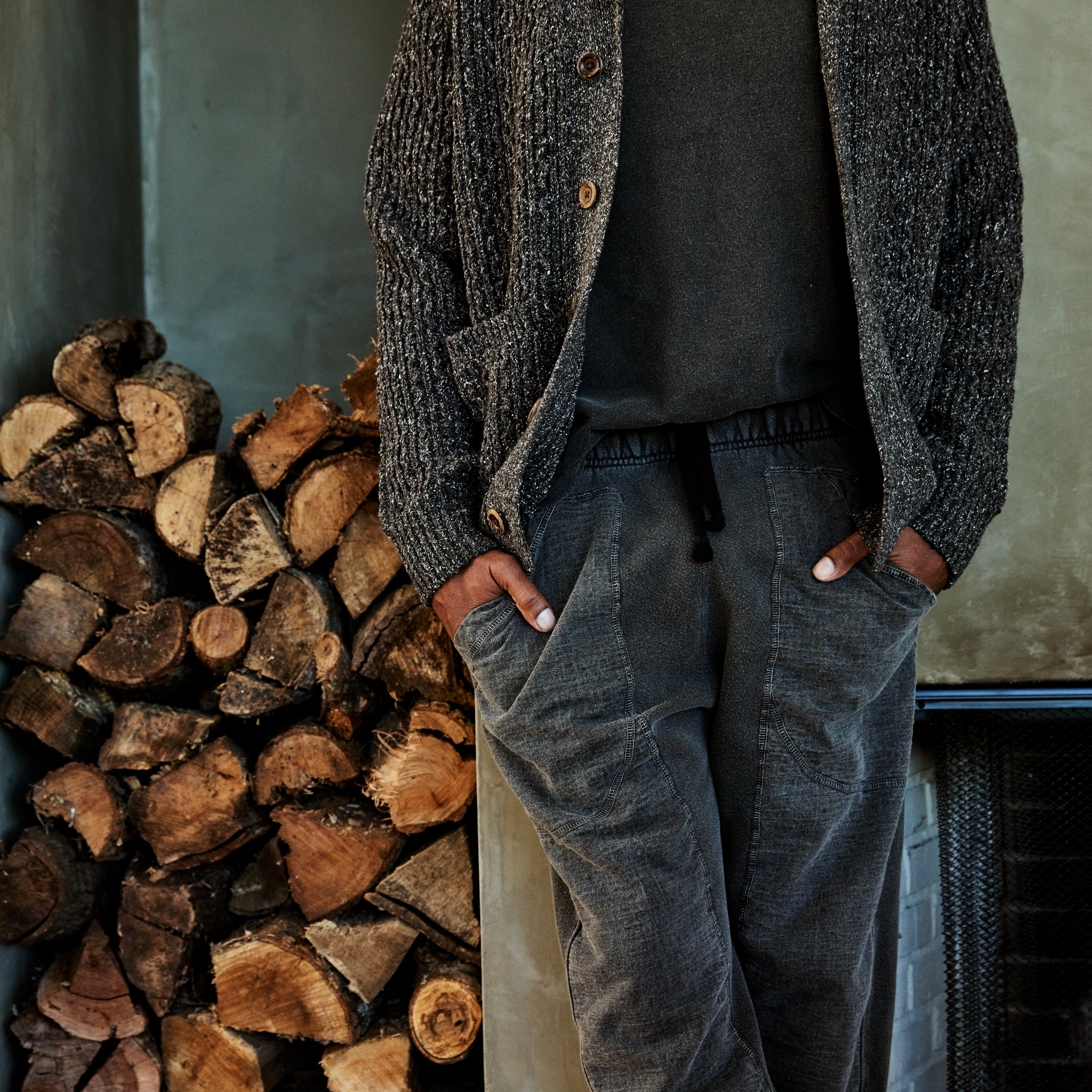 Wellen Recycled Cotton Headlands Cardigan Sweater - Heather