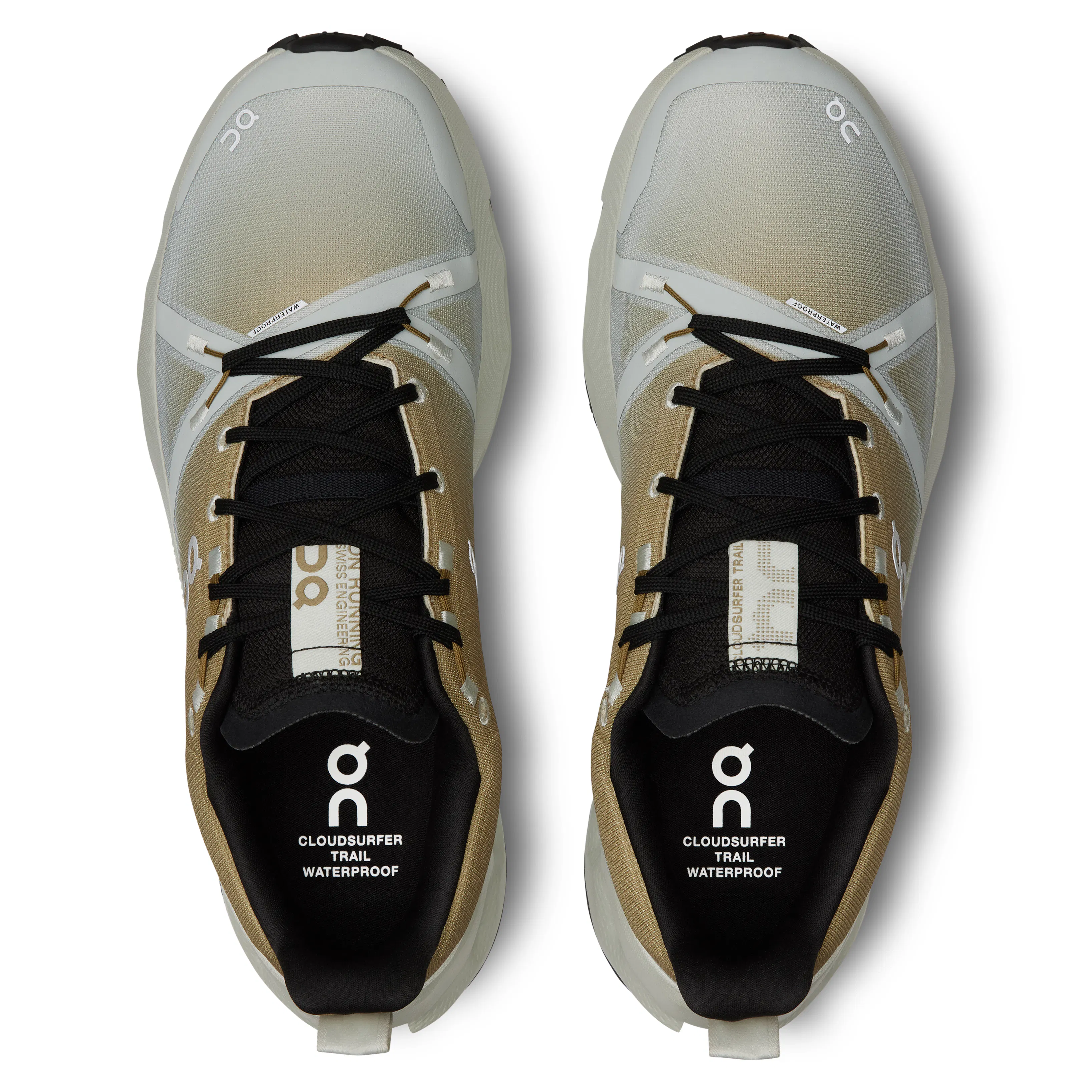 On Cloudsurfer Trail Waterproof Running Sneaker - Safari/Mineral