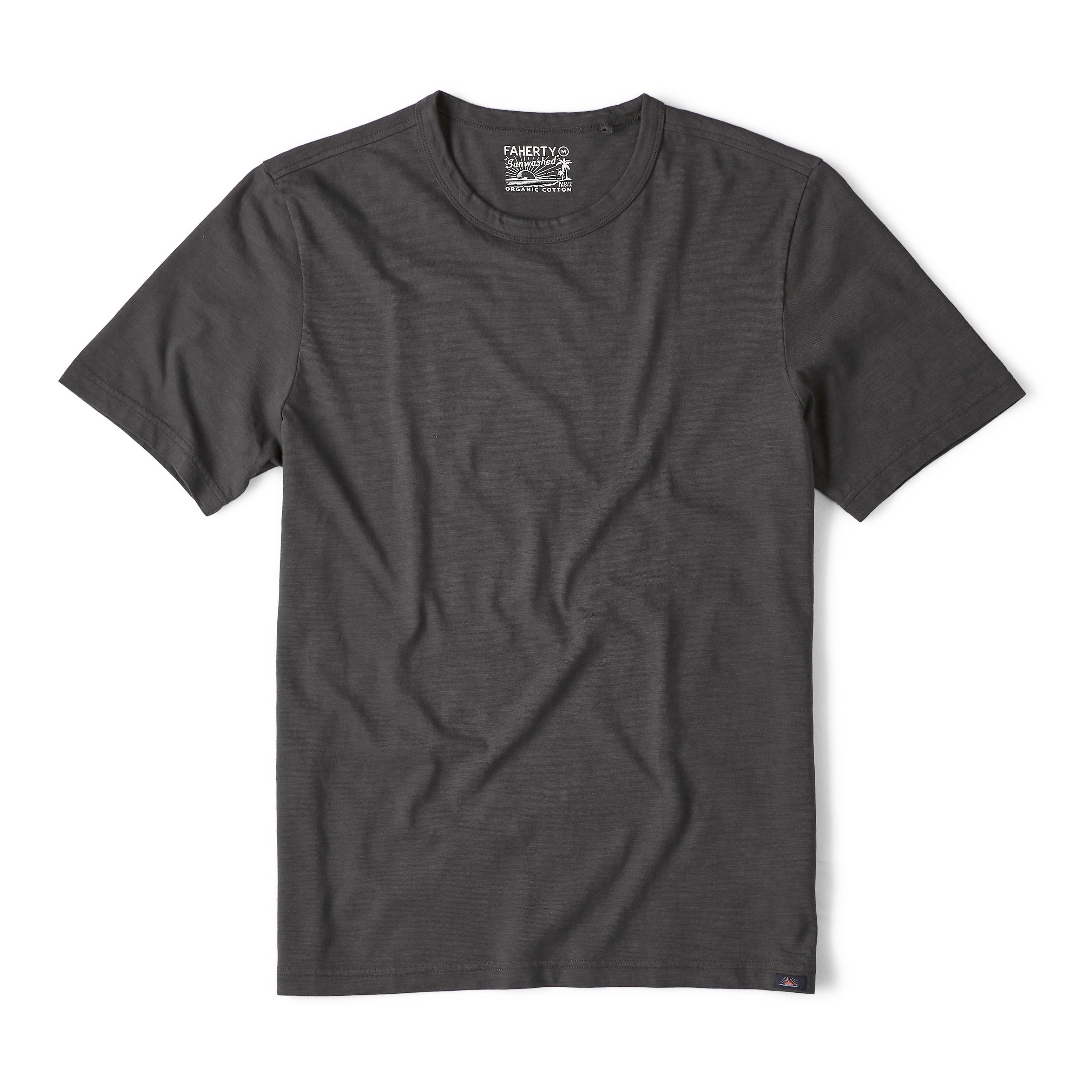 FAHERTY BRAND Sunwashed Tシャツ ウォッシュ ド ブラック Sunwashed Crew Tee - Washed Black | Faherty Brand