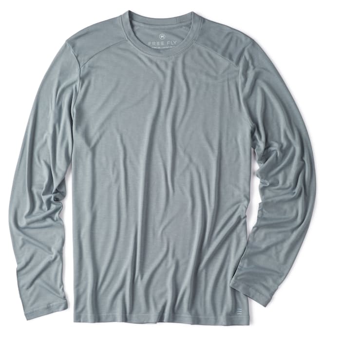 Free Fly Bamboo Lightweight Performance Long Sleeve T-Shirt | Slate | Size: XXL | LS Tees | Tees