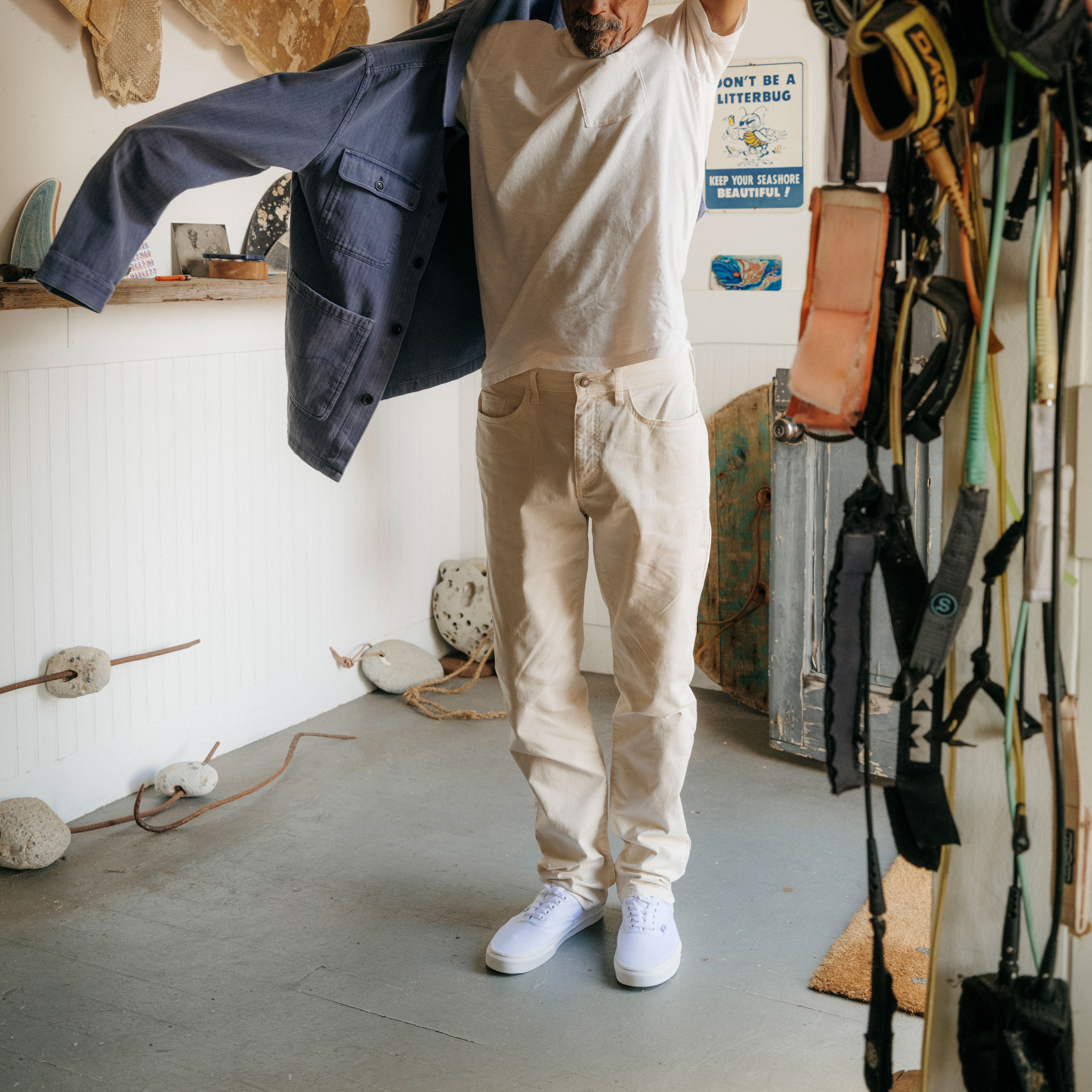 Flint and Tinder 365 Pant - HB Straight - Salt | 5 Pocket