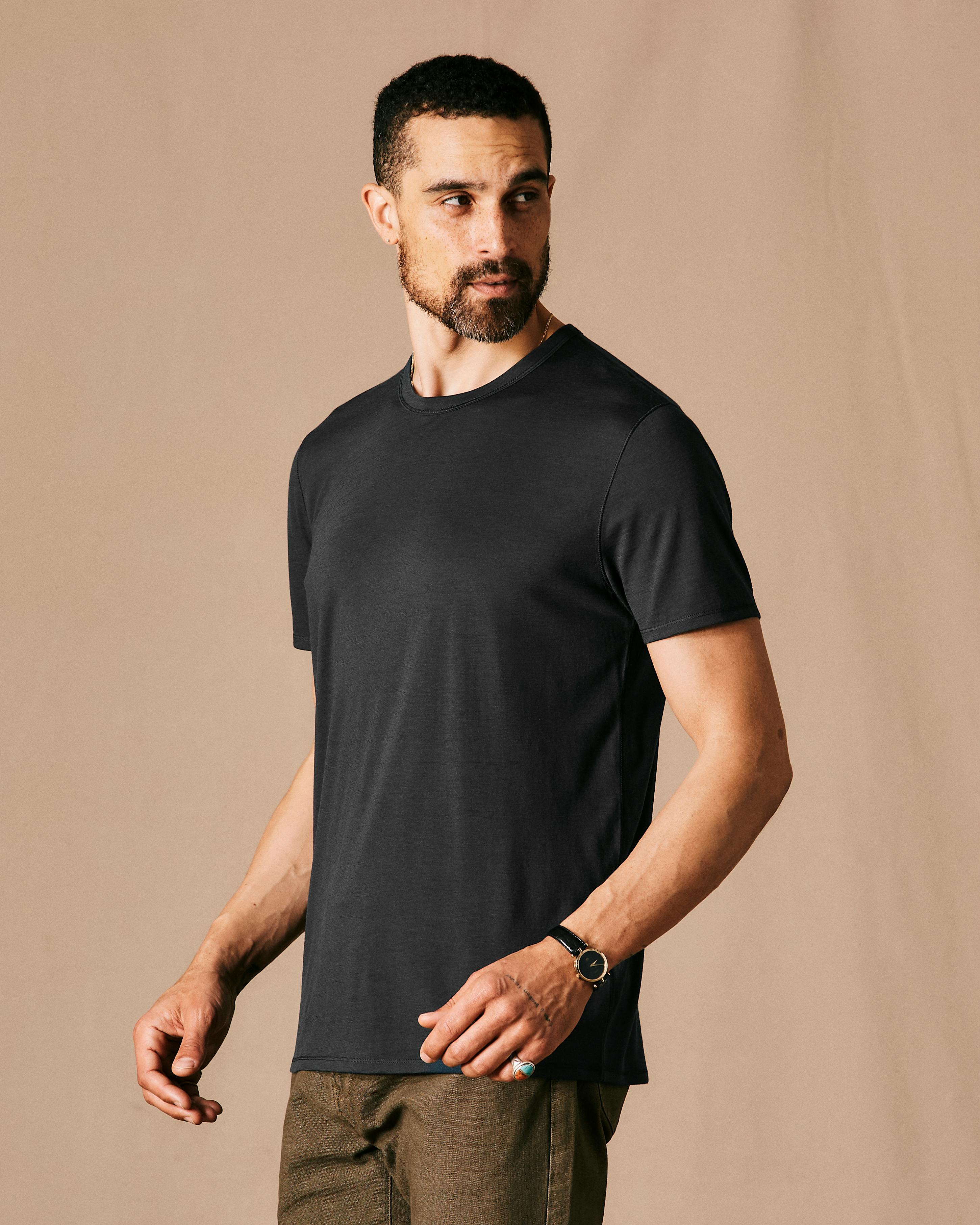 Proof 72-Hour Merino T-Shirt - Classic Fit - Stone Black, T-Shirts