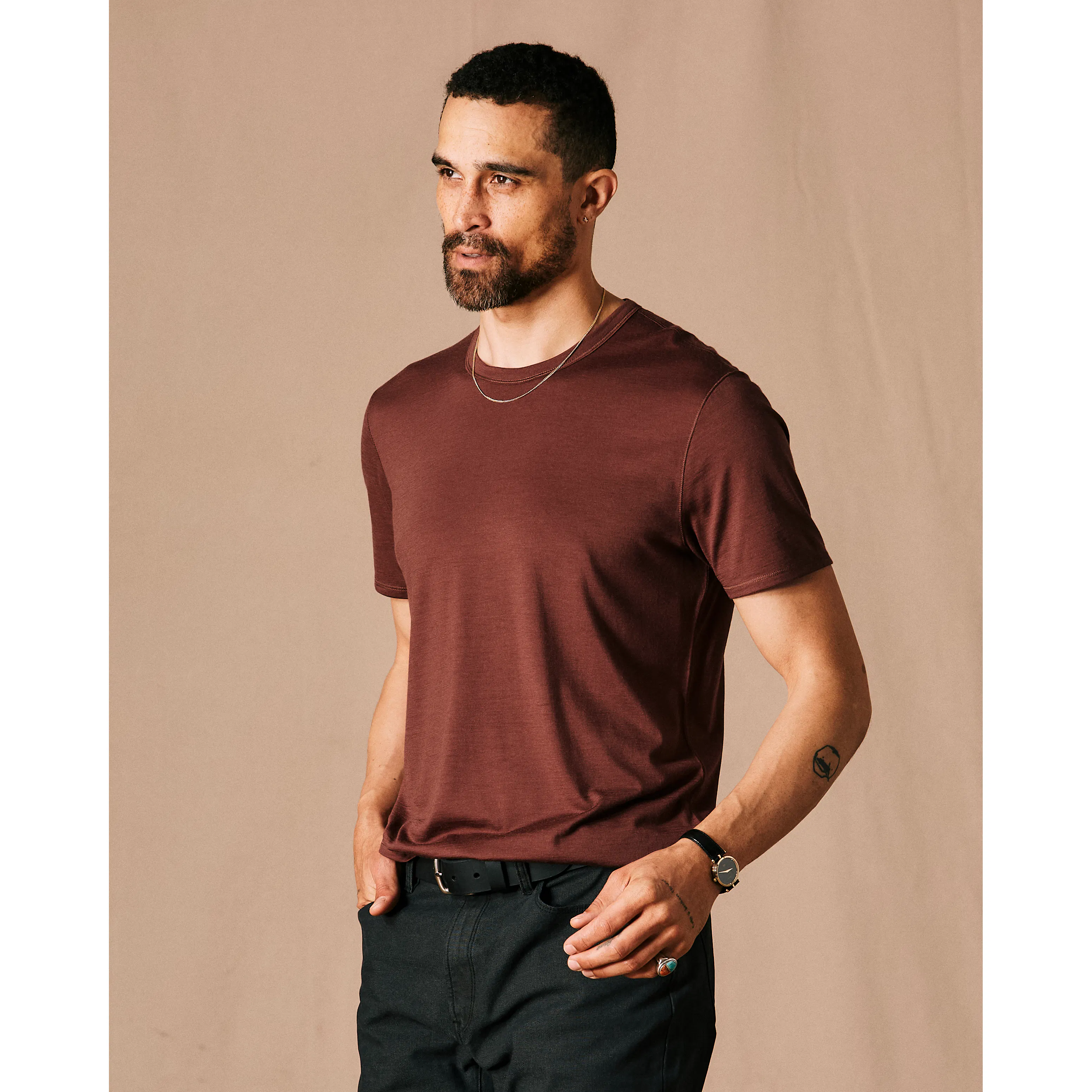 Occulto T-Shirt heren 100% Merinowol (model: Montreal) - Nu 20% korting