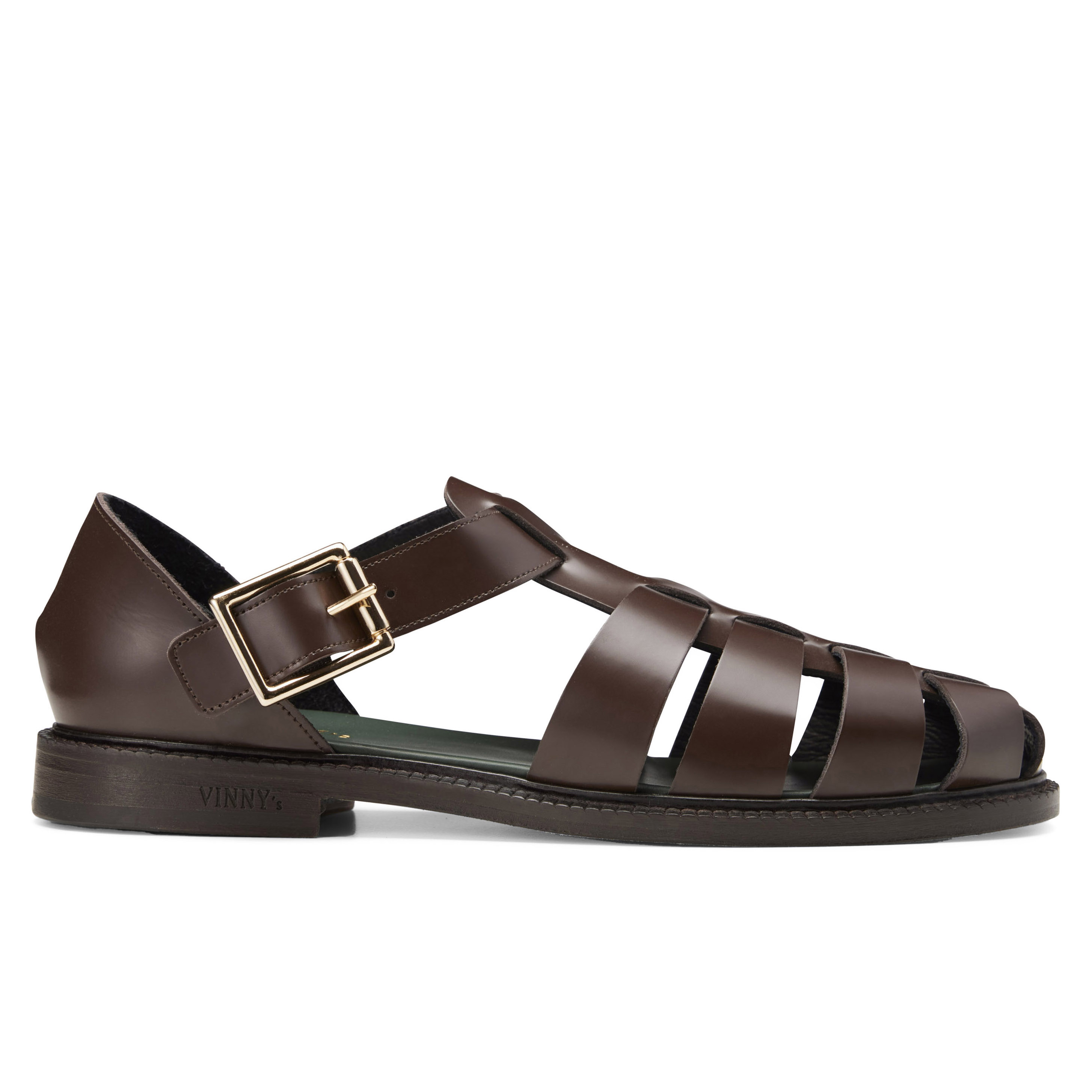 Vinny's Fisherman Sandal - Brown Leather | Sandals | Huckberry