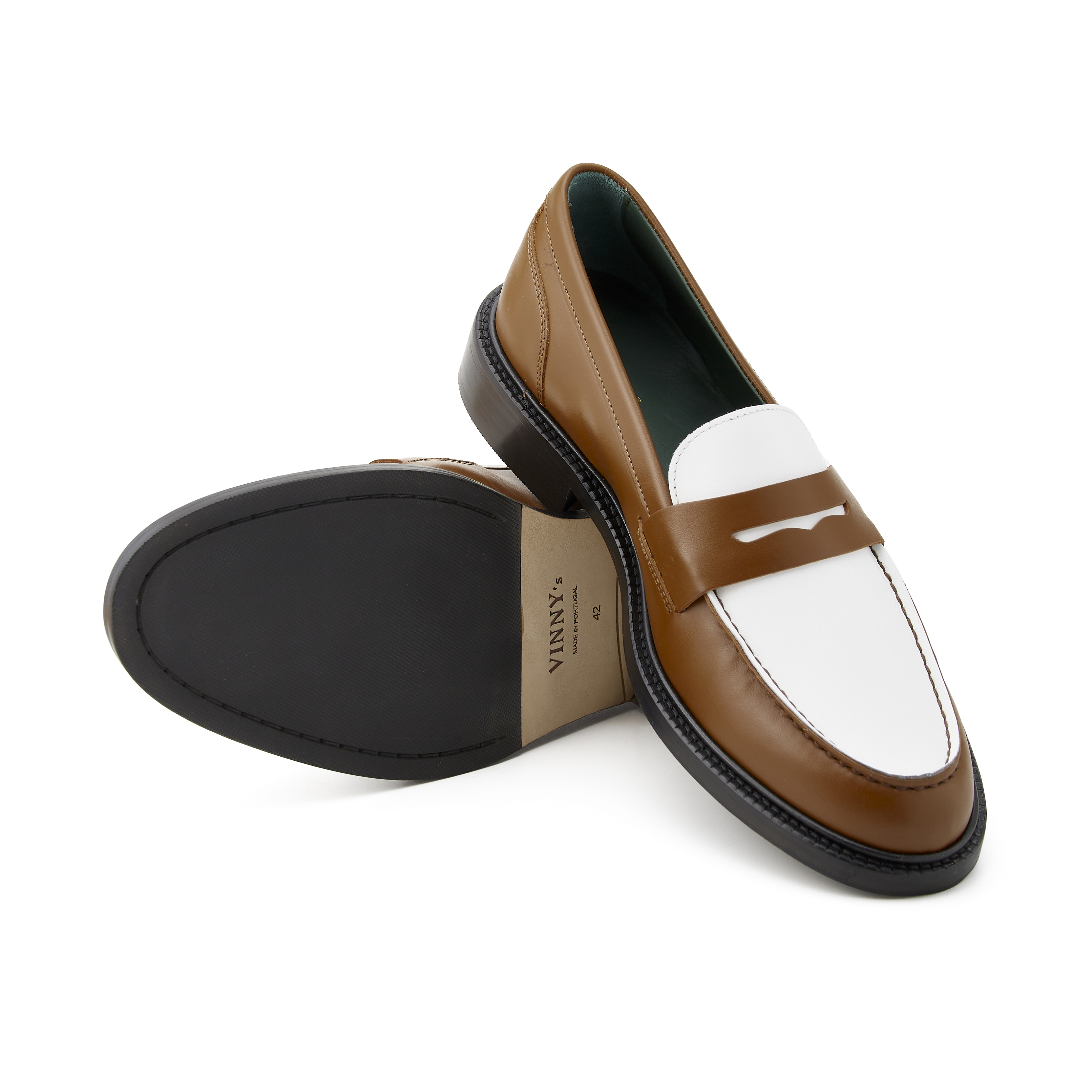 Vinny's Townee Two-Tone Penny Loafer - Cognac Leather | Loafers ...