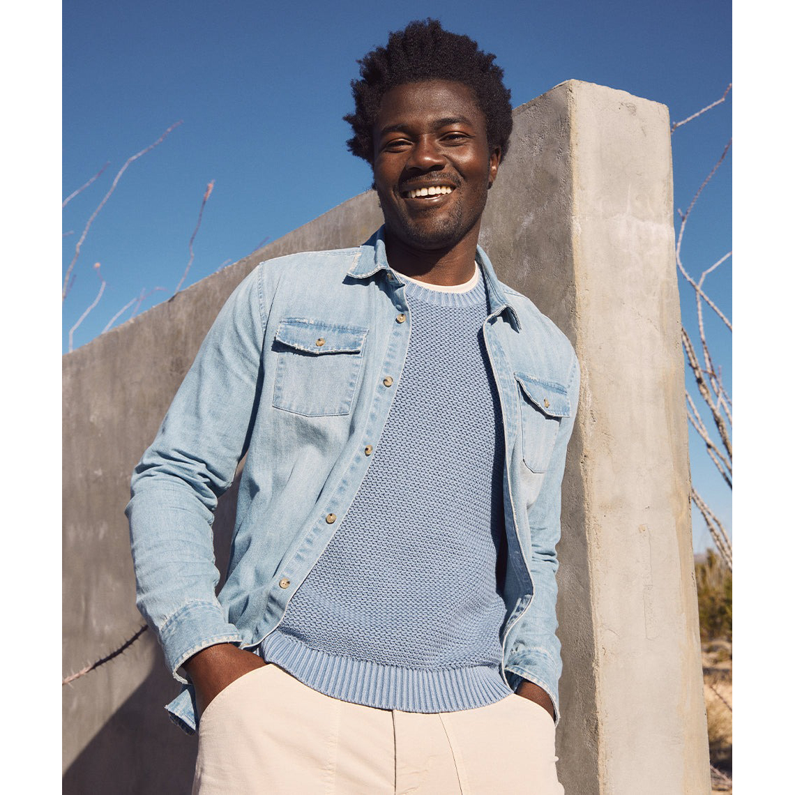 Marine Layer Classic Denim Shirt - Blue Wash | Denim Shirts | Huckberry