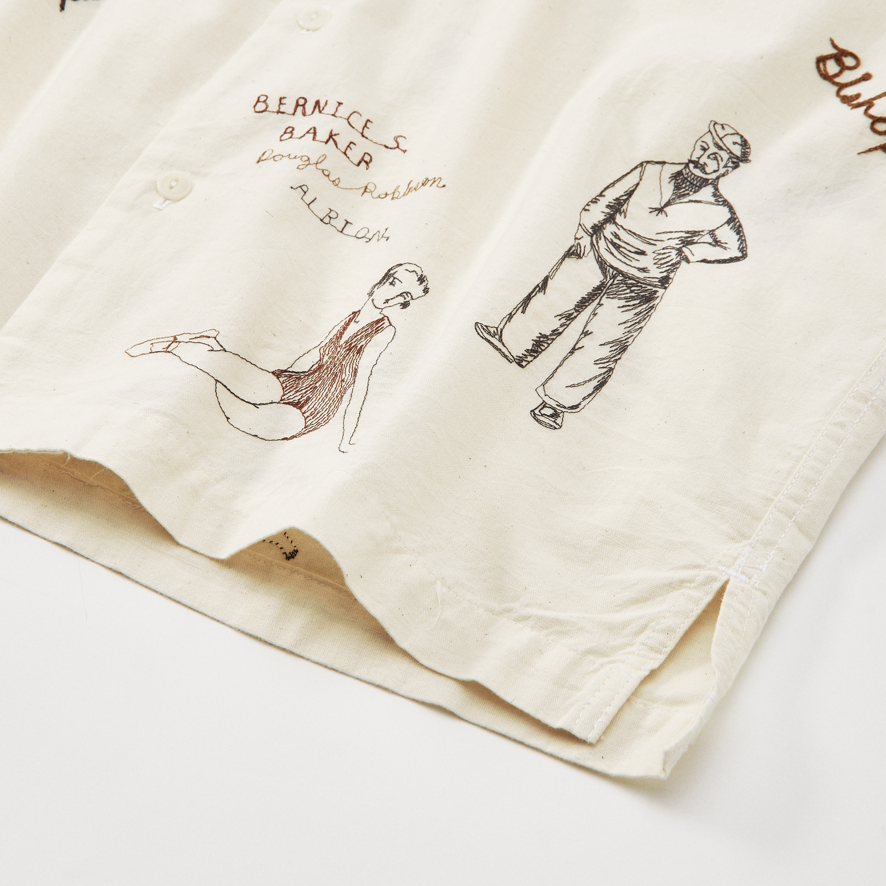 Samuel Zelig High Dive Camp Shirt in Natural Curated at Jake