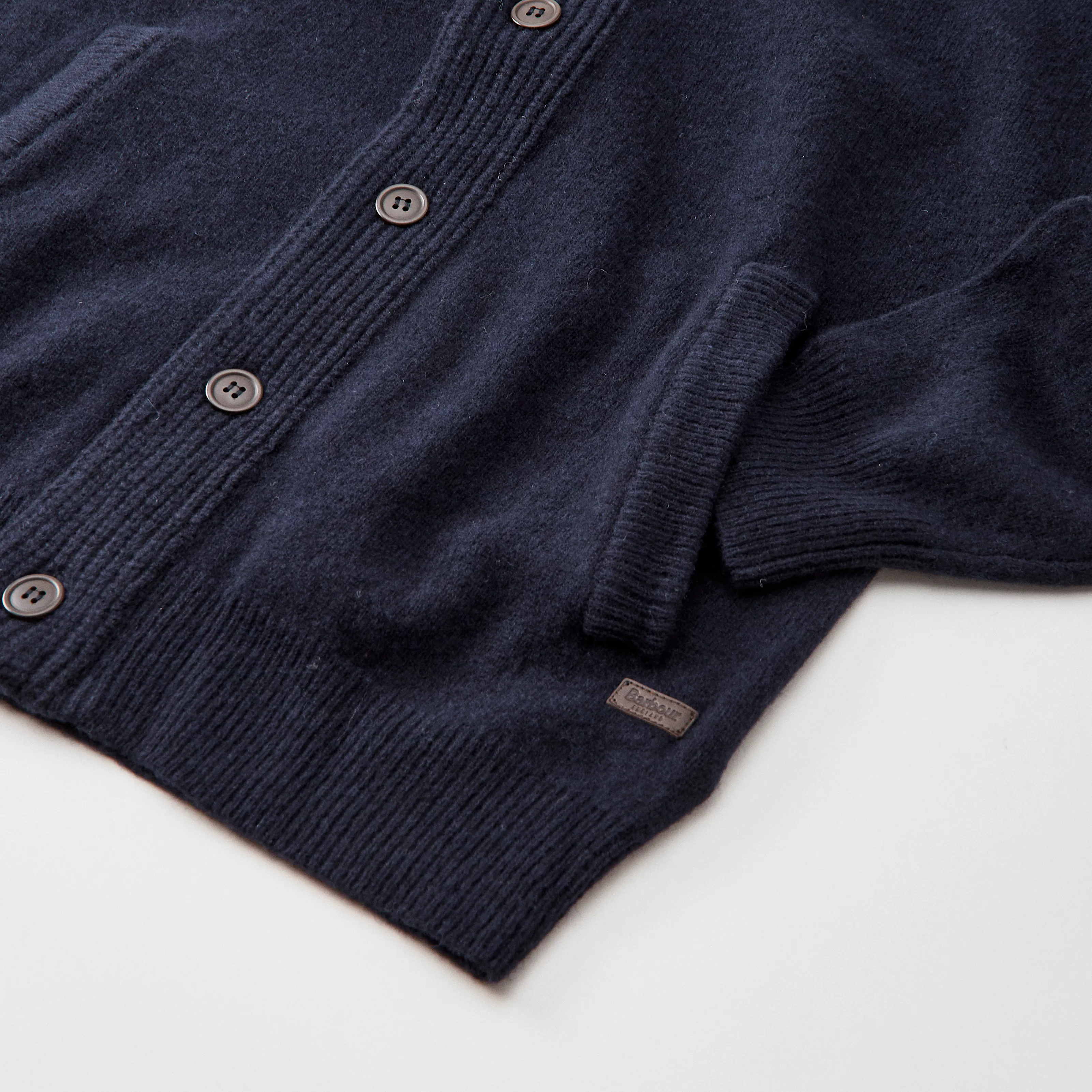 Barbour Essential Knit Cardigan Sweater Jacket - Navy | Cardigan