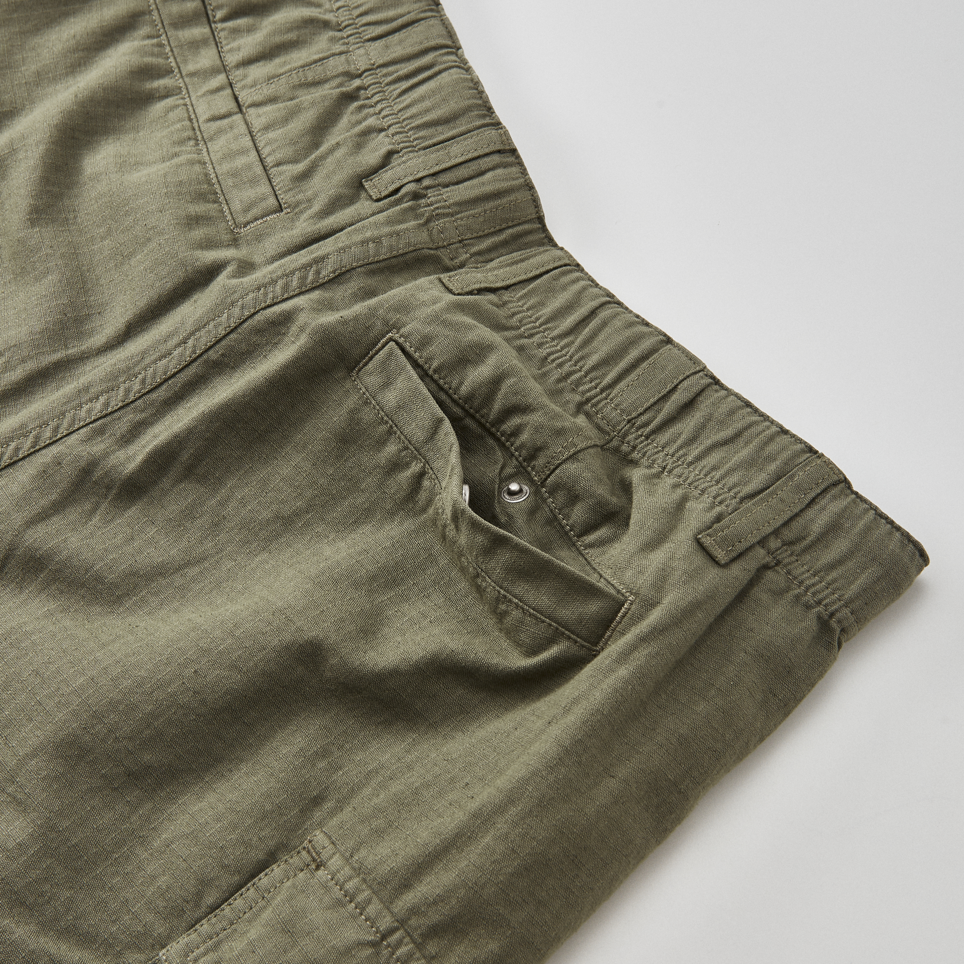 Flint and Tinder Linen Ripstop Utility Cargo Short - Olive