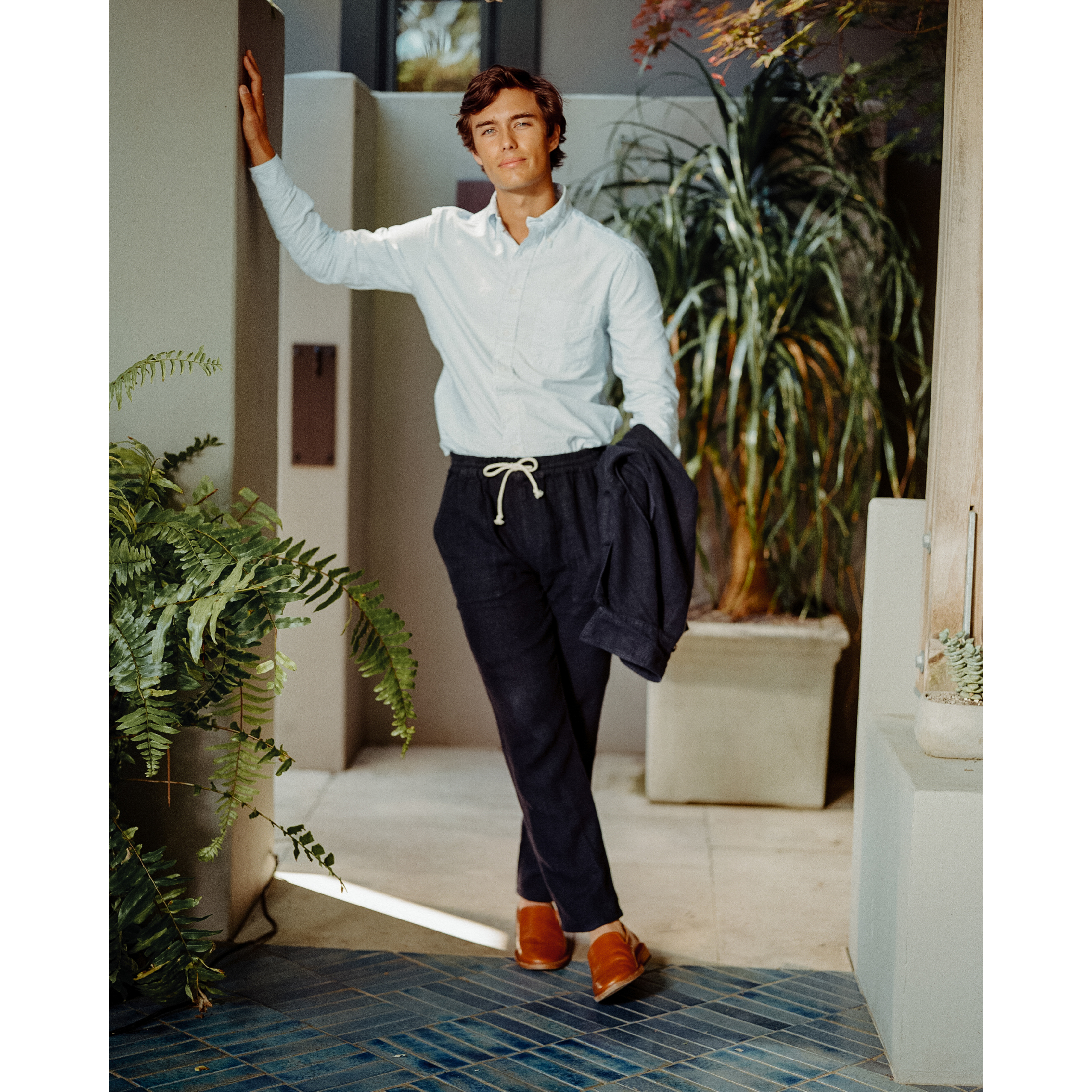 La Paz Lemos Linen Beach Pant Dark Navy Casual Pants Huckberry