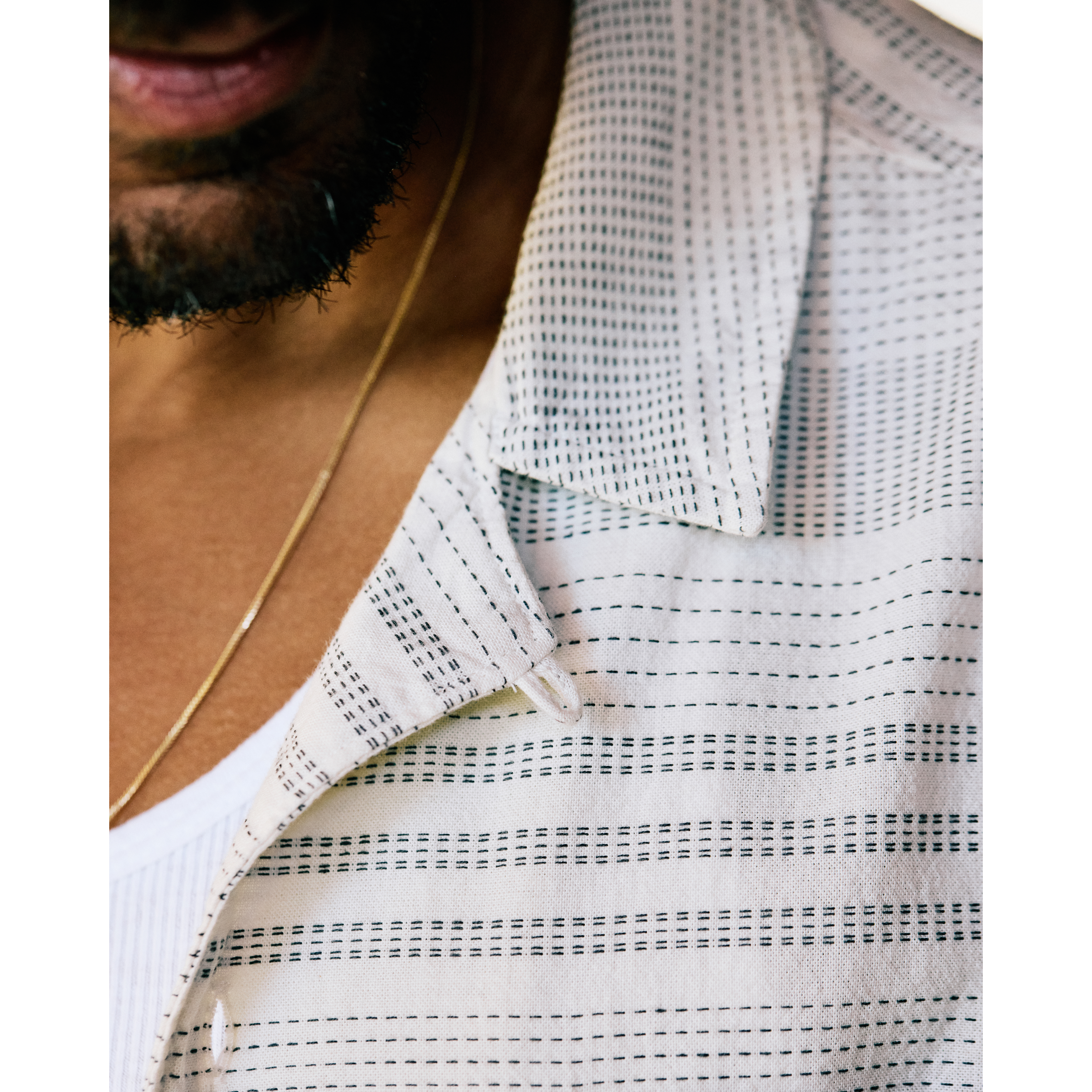Flint and Tinder Camp Collar Dobby Stripe Short Sleeve Shirt
