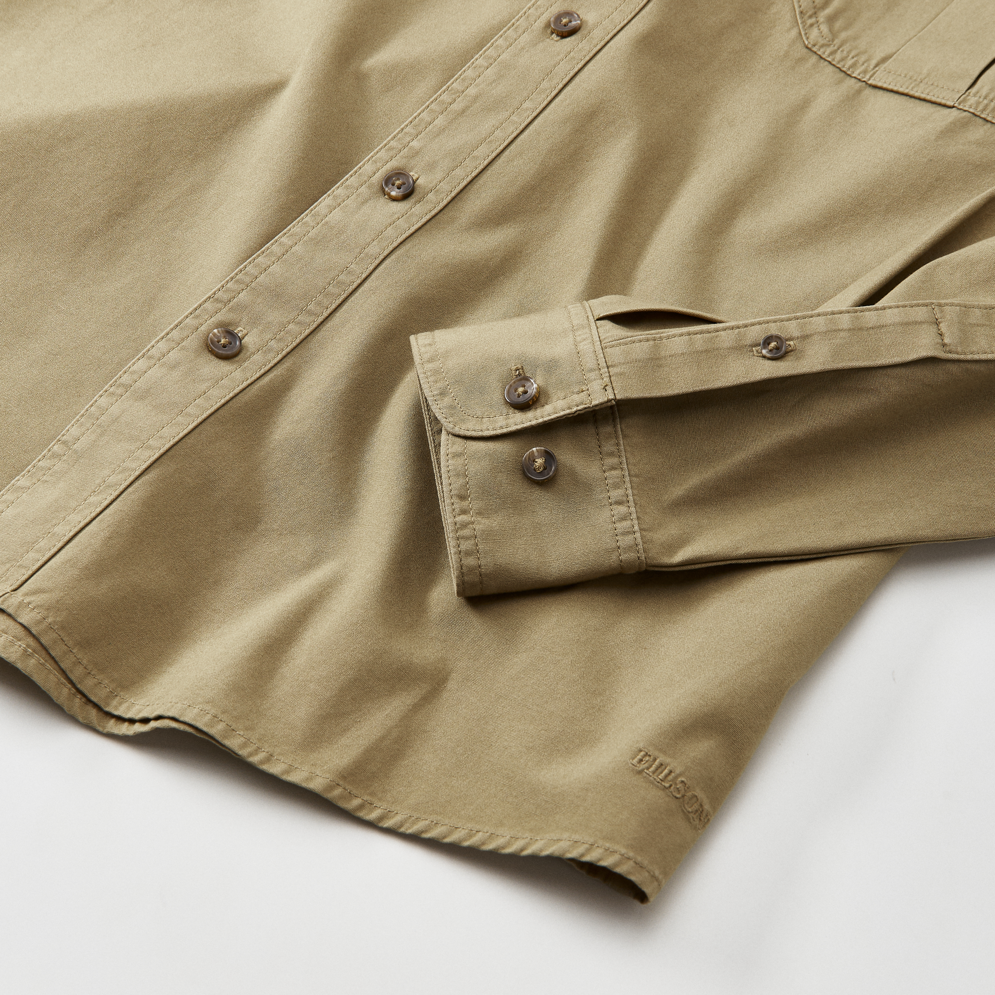 Filson Safari Cloth Guide Shirt - Safari Khaki | Long Sleeve