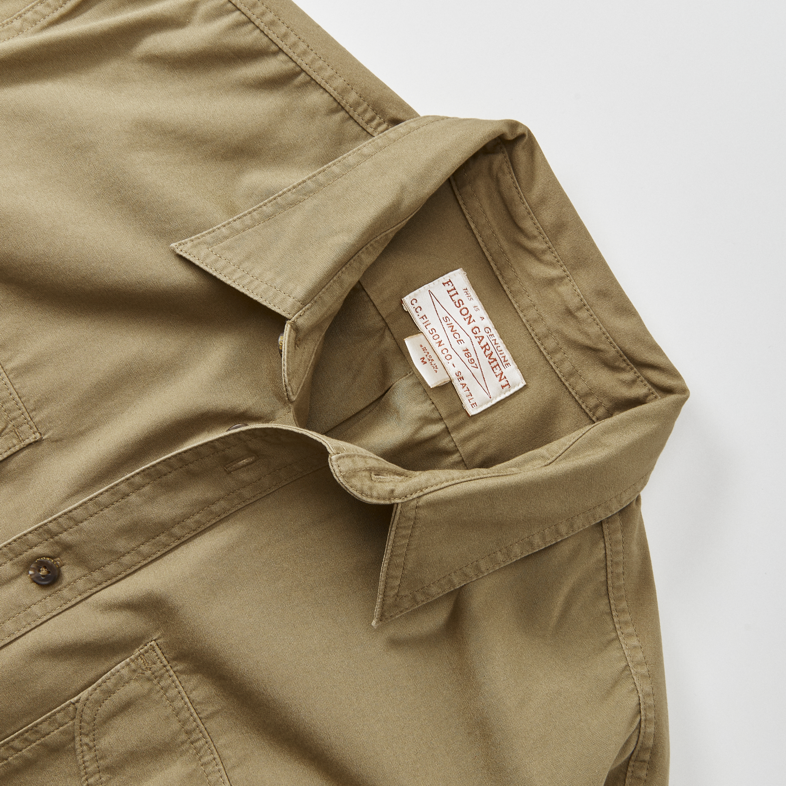 Filson Safari Cloth Guide Shirt - Safari Khaki | Long Sleeve