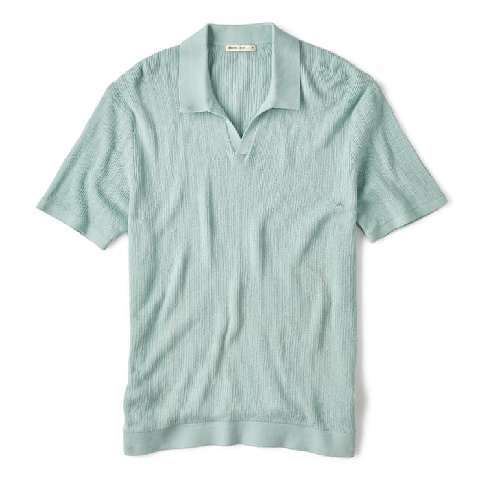 Image of Zig Zag Rib Sweater Polo
