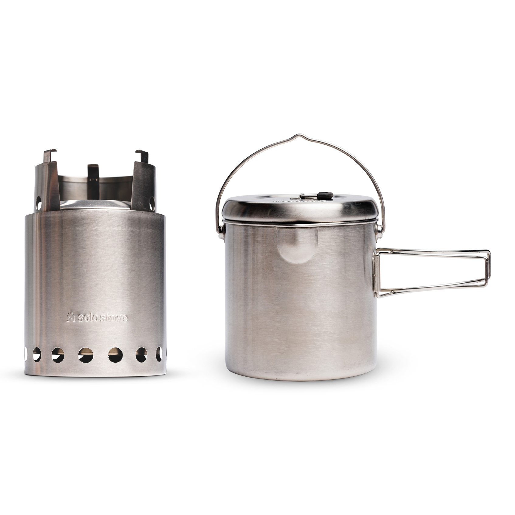 Solo Stove Titan Camp Stove + Pot 1800 - Stainless Steel 