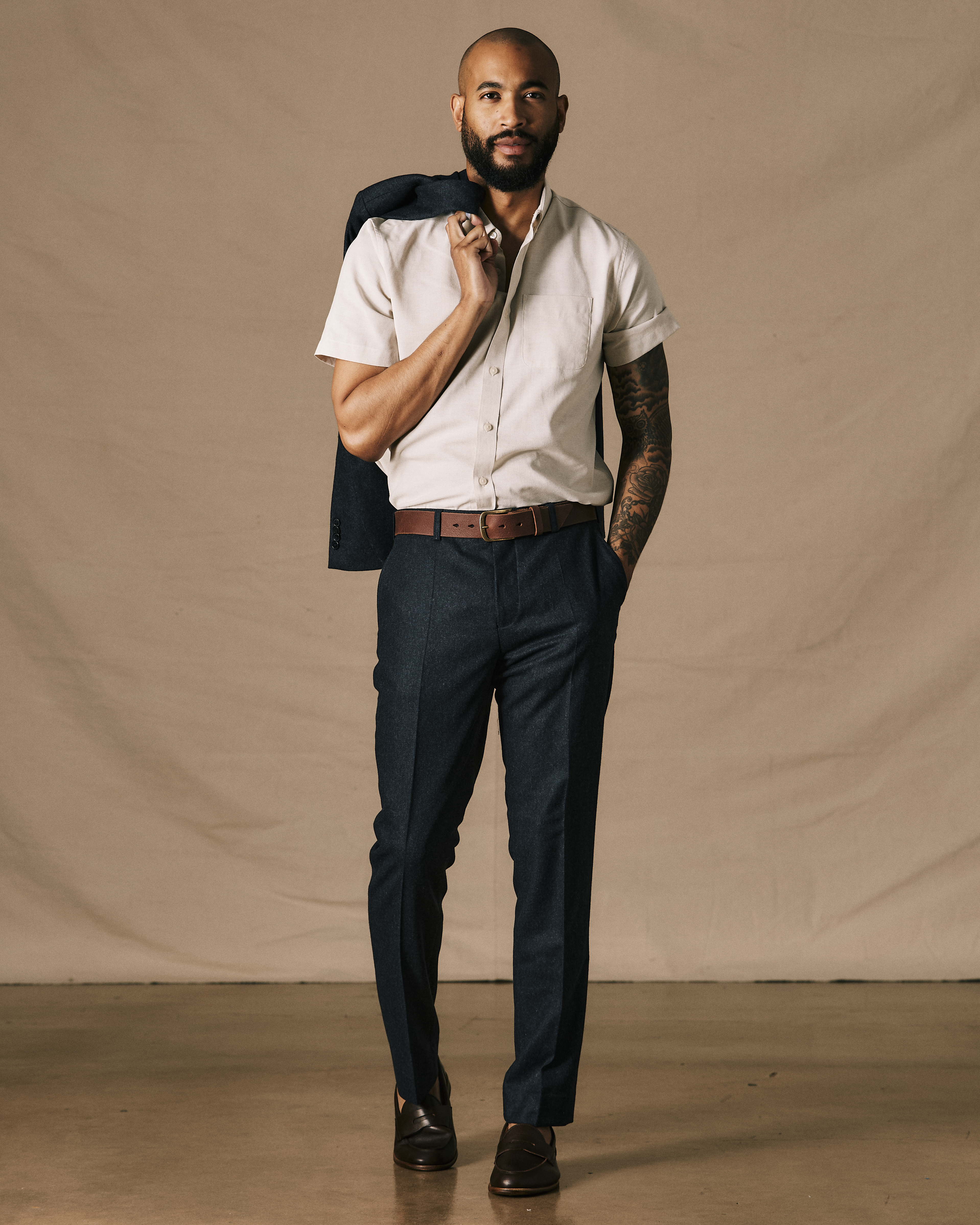 Wills Stretch Wool Trouser - Navy | Dress Pants | Huckberry