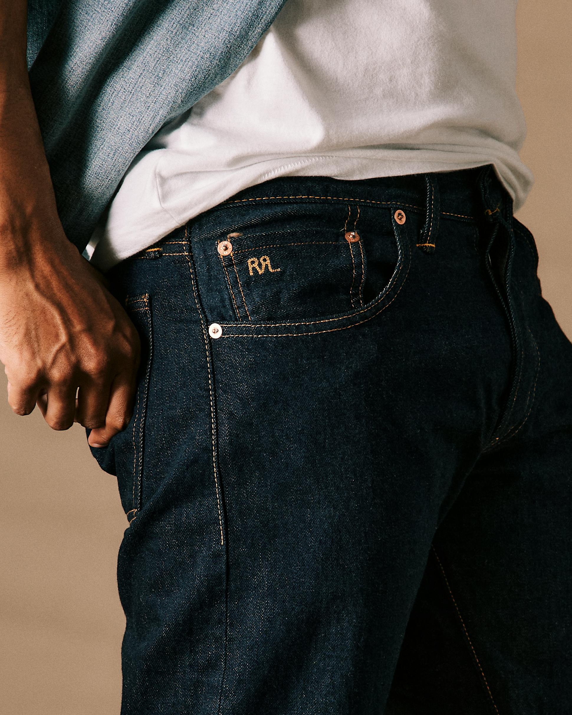 RRL Slim Fit Selvedge Denim Jeans Once Washed Jeans Huckberry