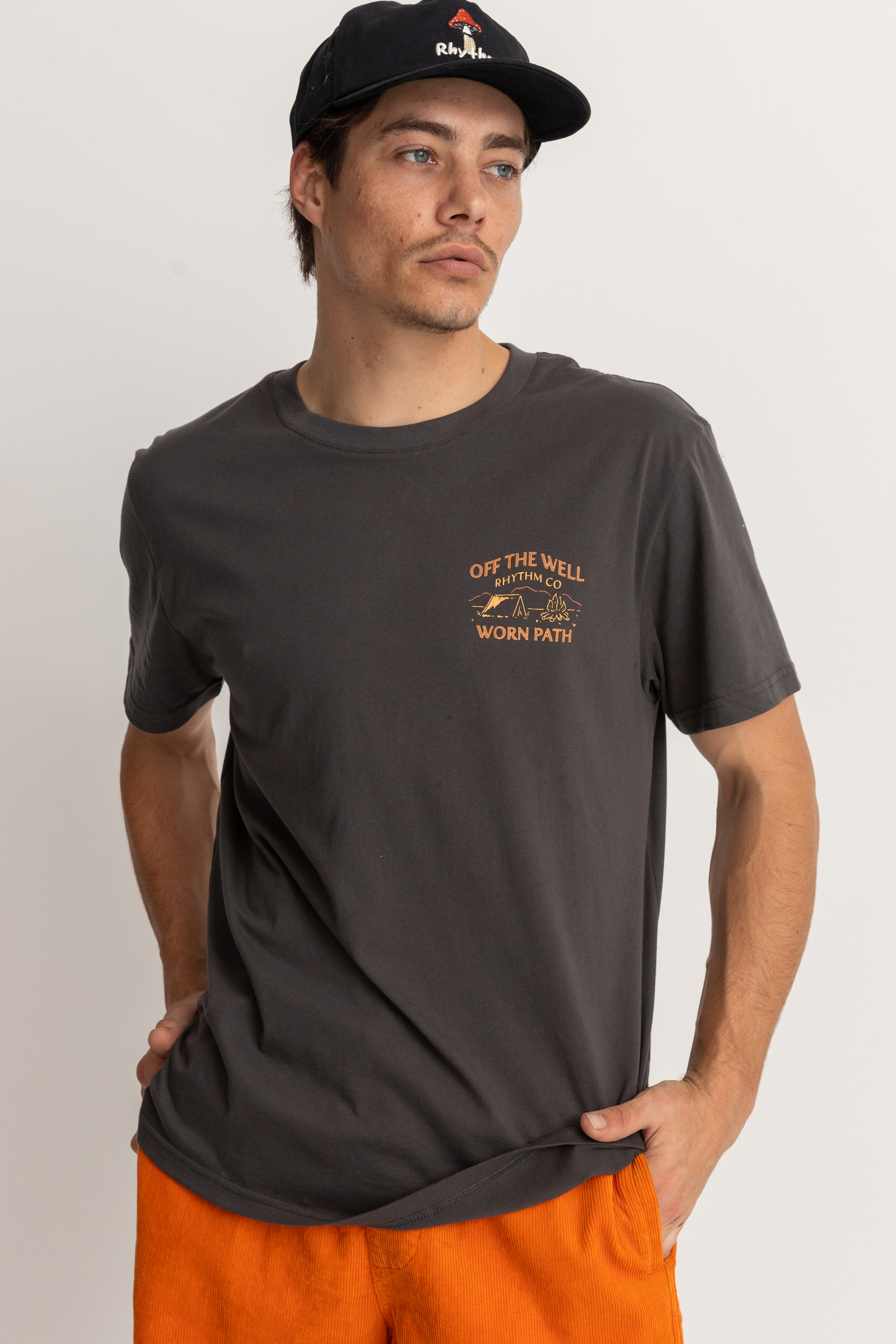 Rhythm Wilderness Short Sleeve T-Shirt - Vintage Black | T