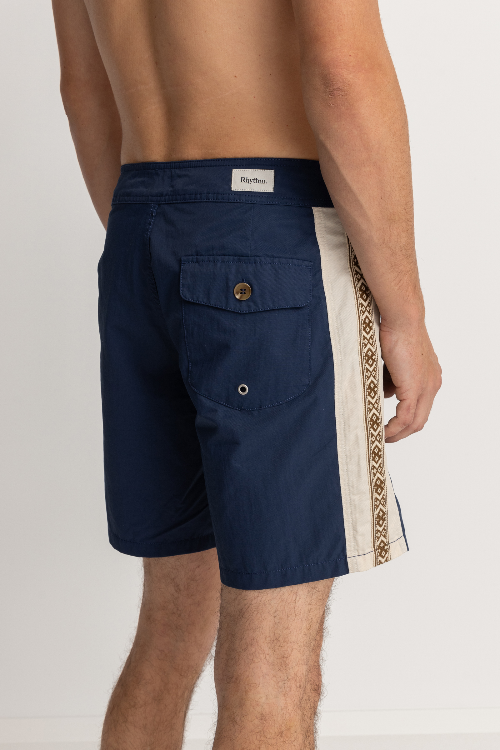 Rhythm Heritage Stripe Trunk - Navy | Boardshorts | Huckberry