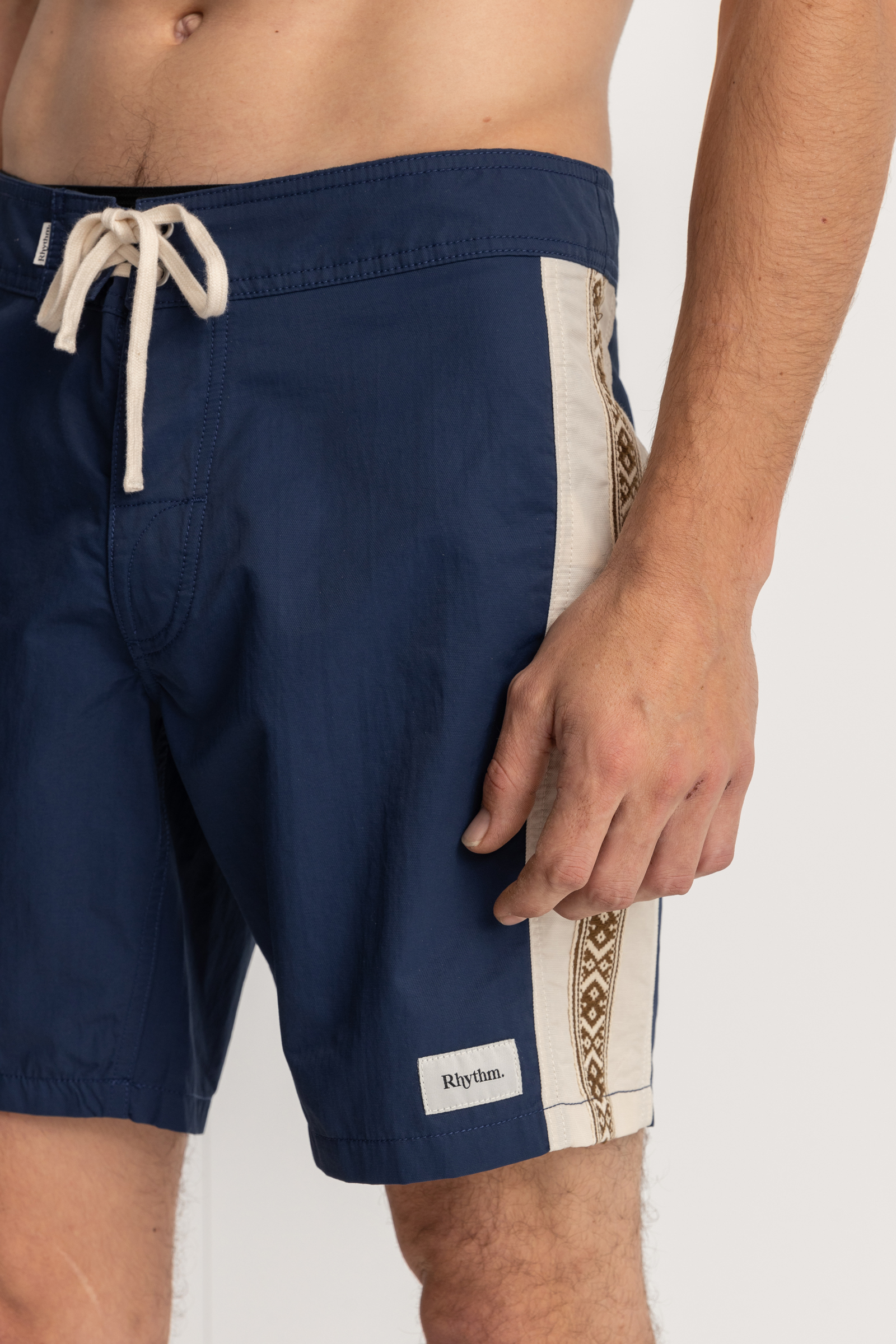 Rhythm Heritage Stripe Trunk - Navy | Boardshorts | Huckberry