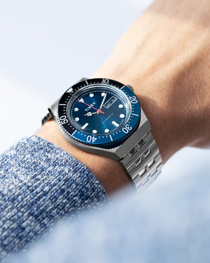 Steel Bracelet Watch Timex Q M79 Timex M79 Automatic 40mm