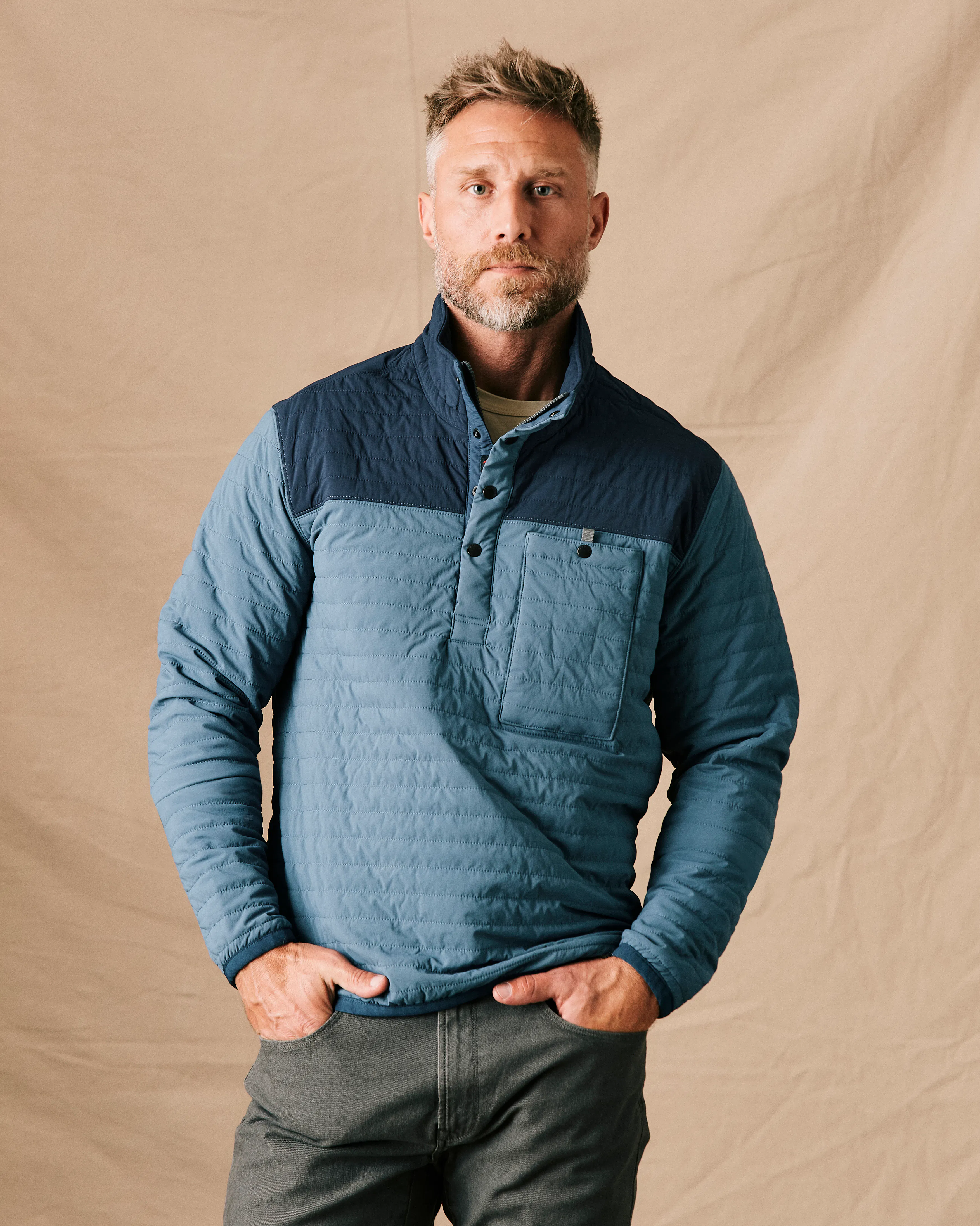 Pull Polaire Rohan Homme, Microrib Stowaway, 1/4 Zip, Bleu, Taille S, Voyage