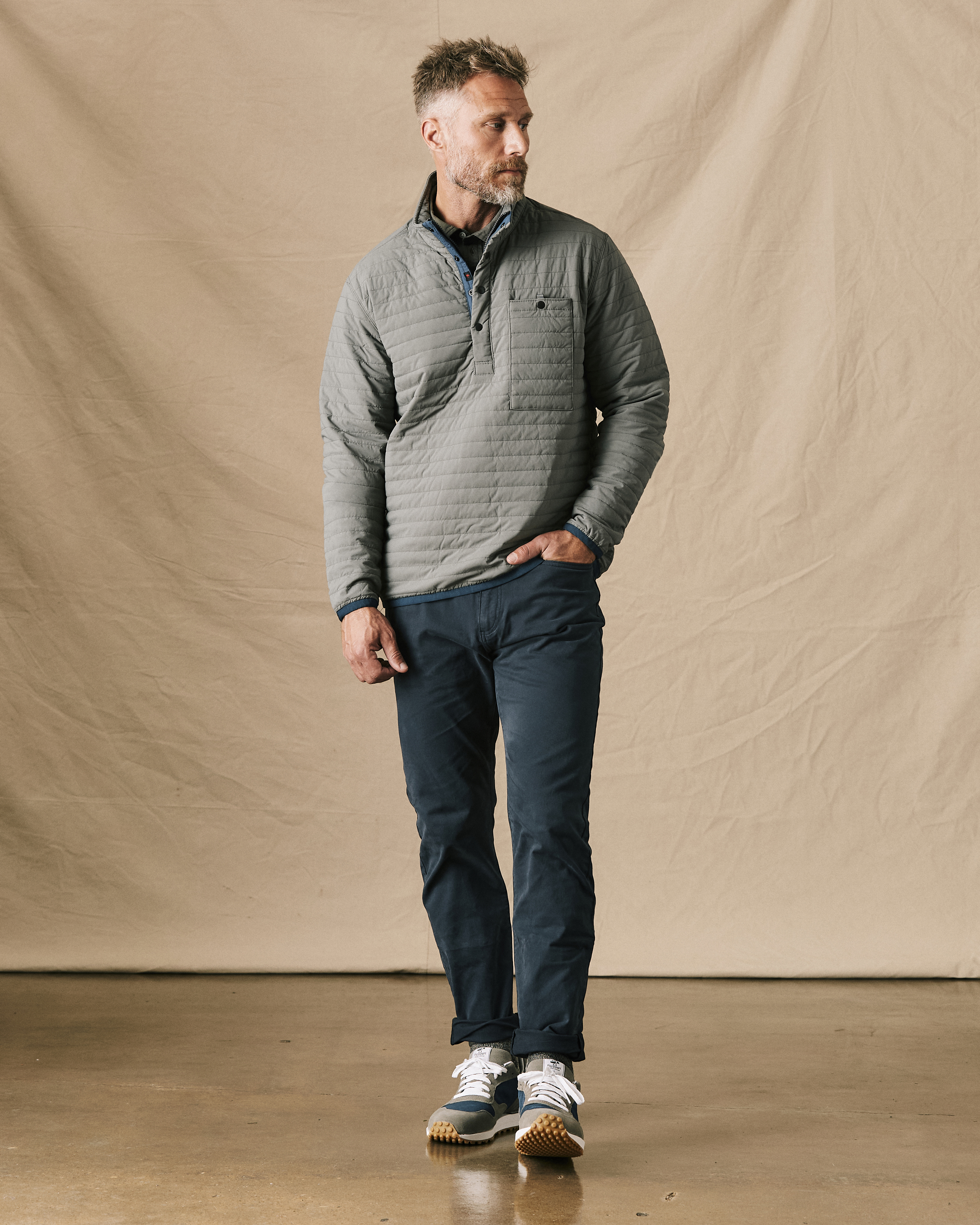 Relwen Windzip Popover - Wet Cement | Insulated Jackets | Huckberry
