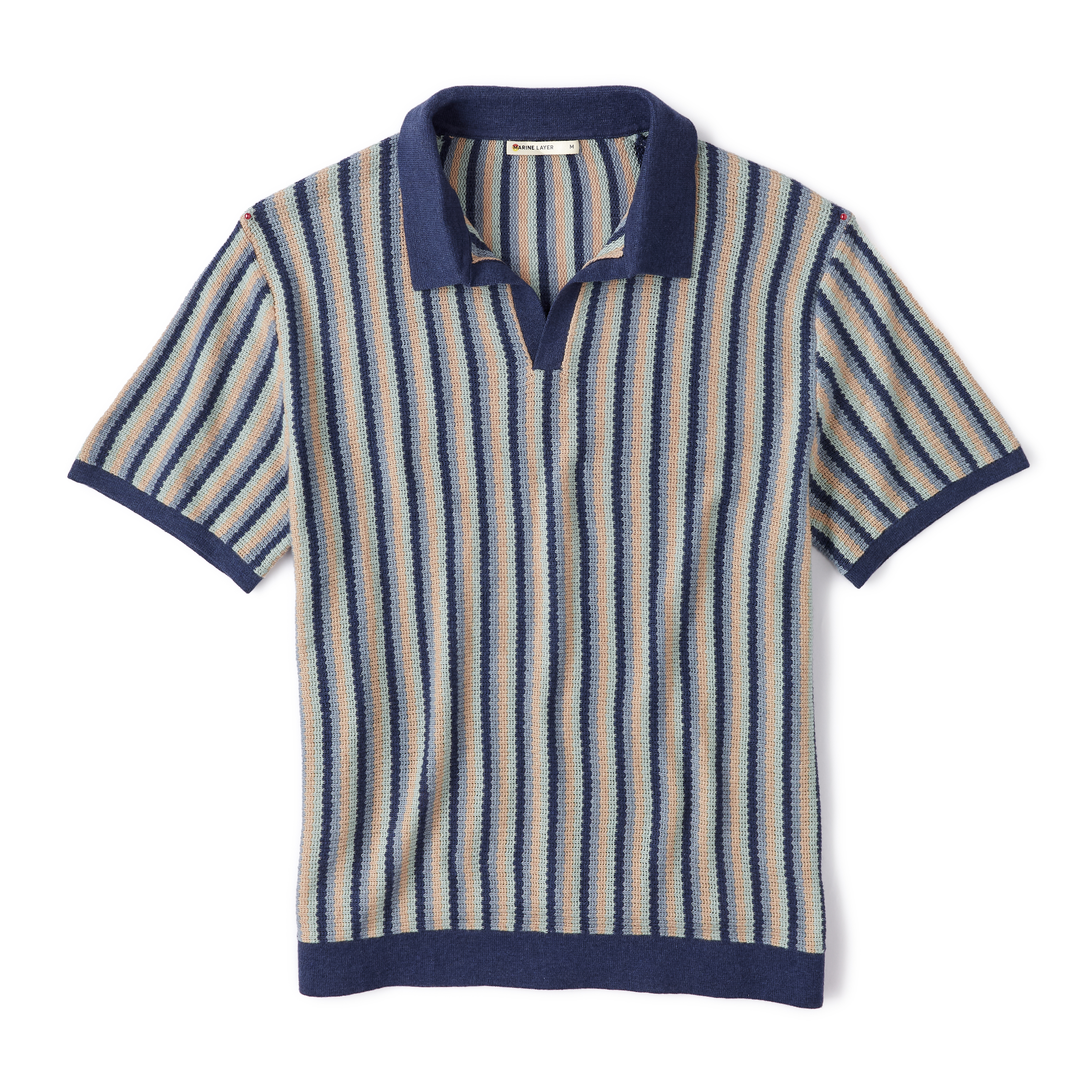 Marine Layer Archive Sweater Polo - Cool Multi Stripe | Polo